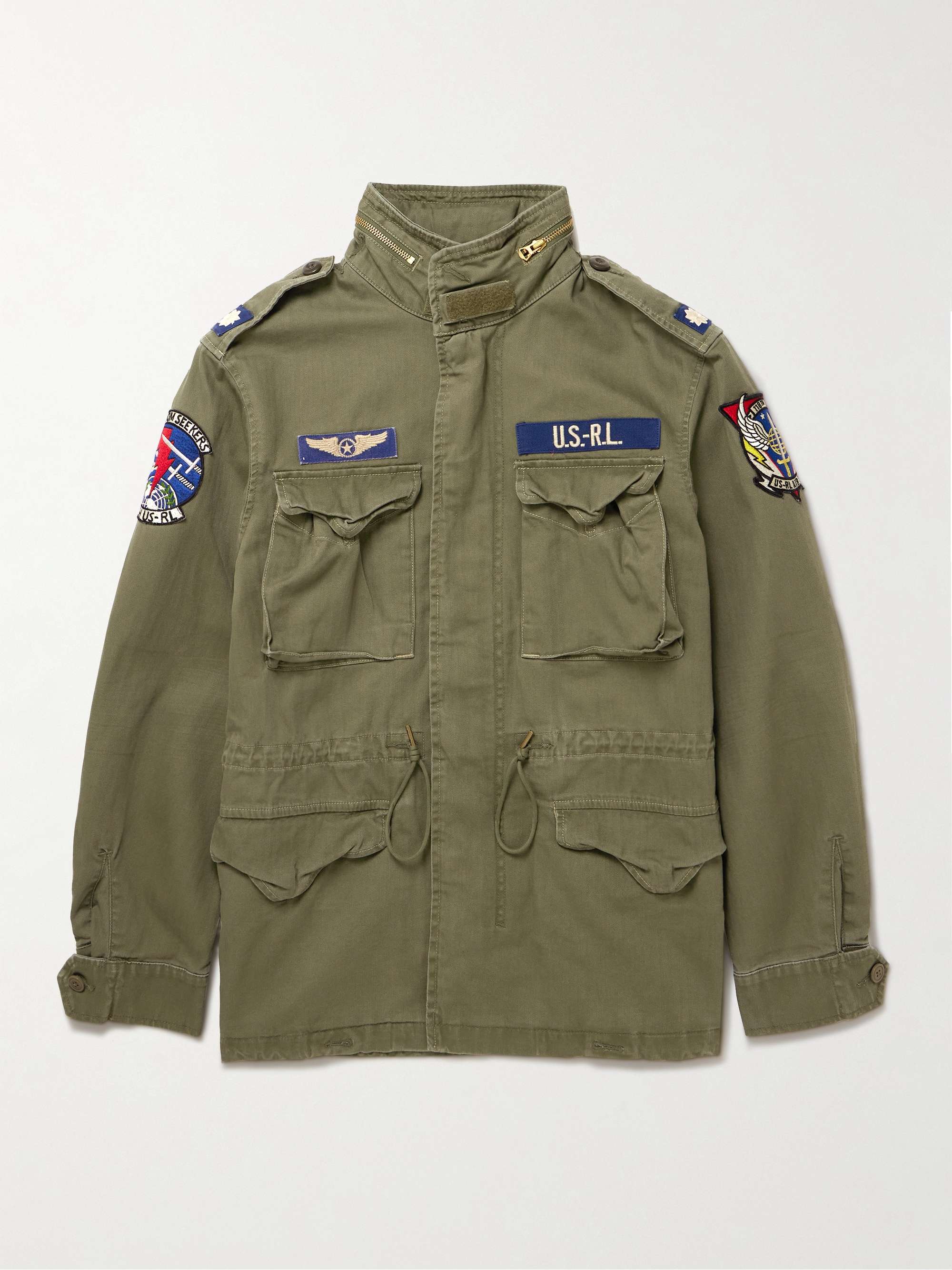 M65 Logo-Appliquéd Herringbone Cotton Field Jacket view