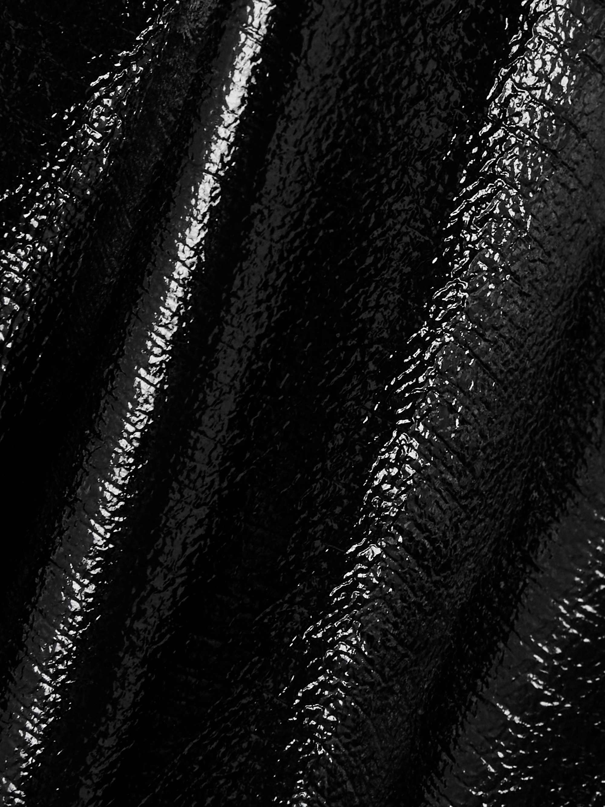 Agnou faux patent-leather parka view