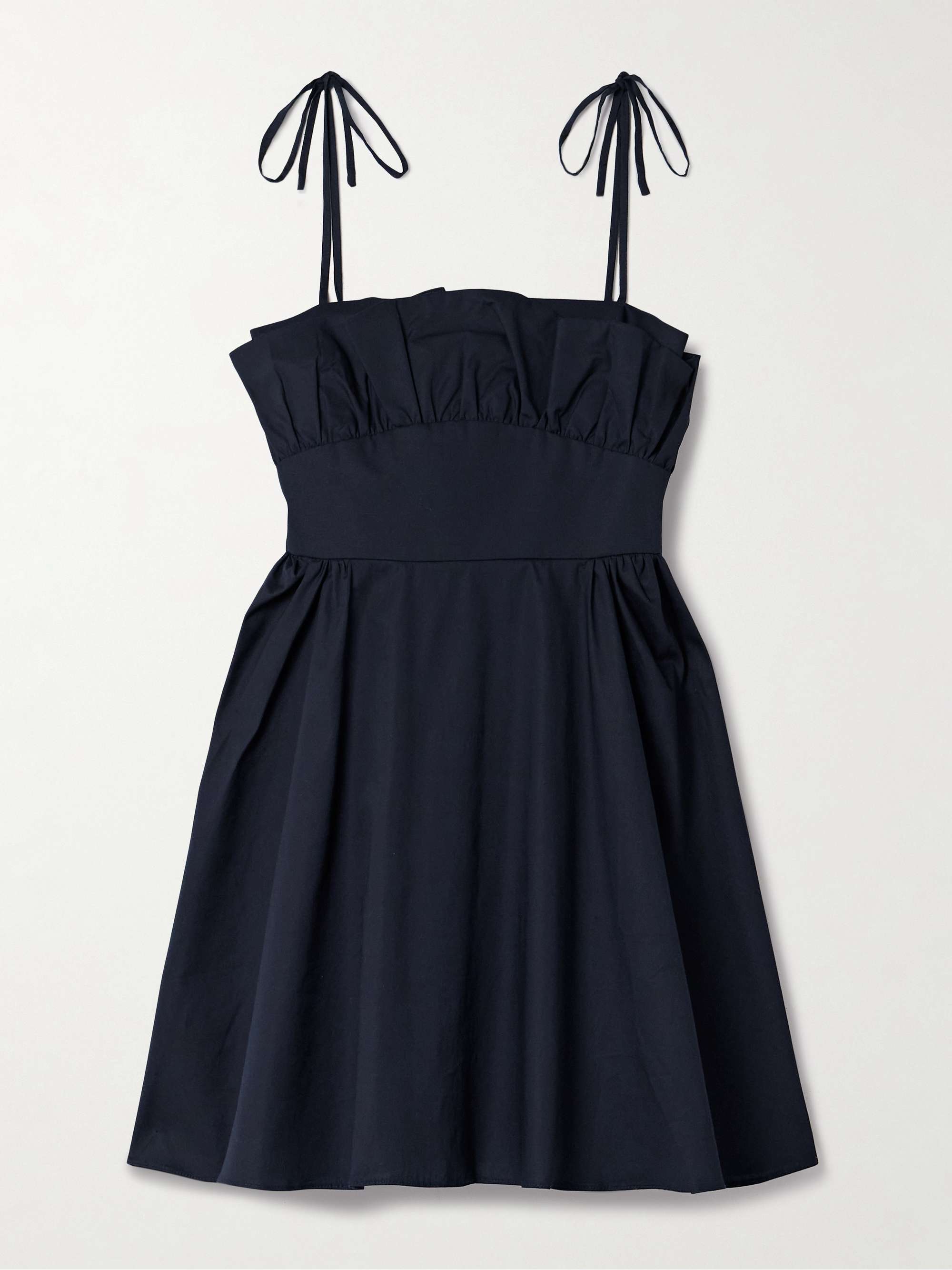 Mia ruffled cotton-blend poplin mini dress view