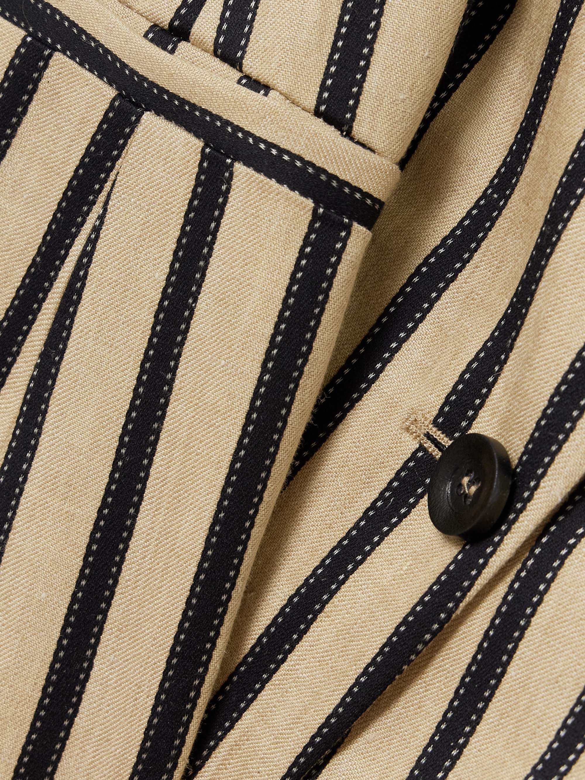 Rodeo striped linen-blend vest view