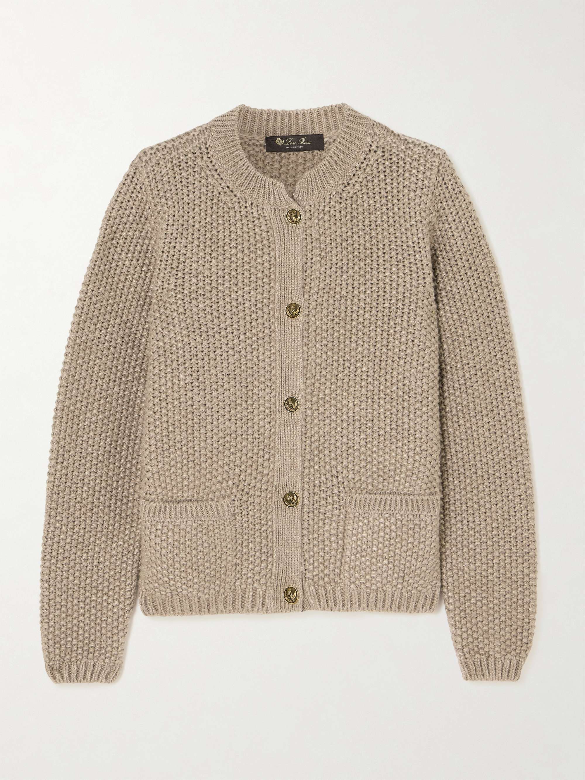 Baranca embellished linen and cashmere-blend cardigan view