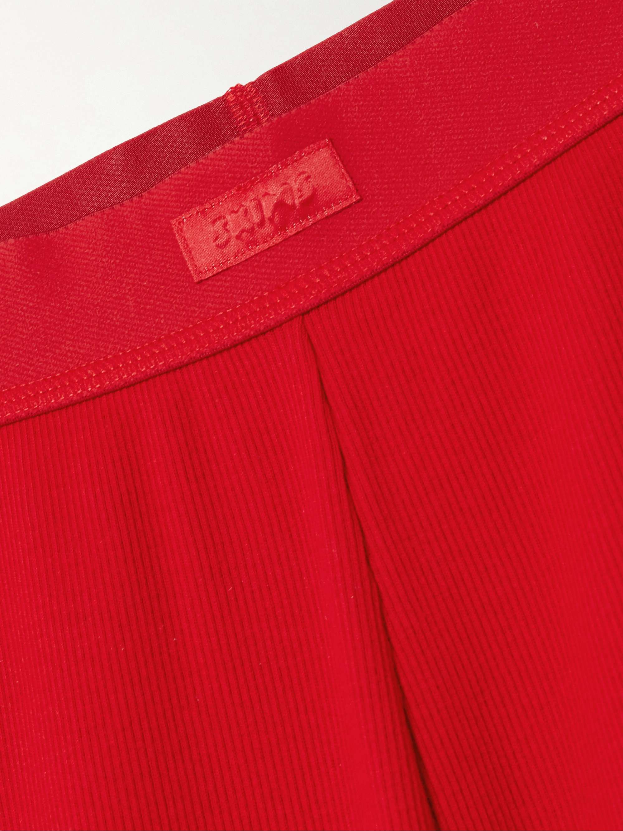Ribbed stretch-cotton pants view