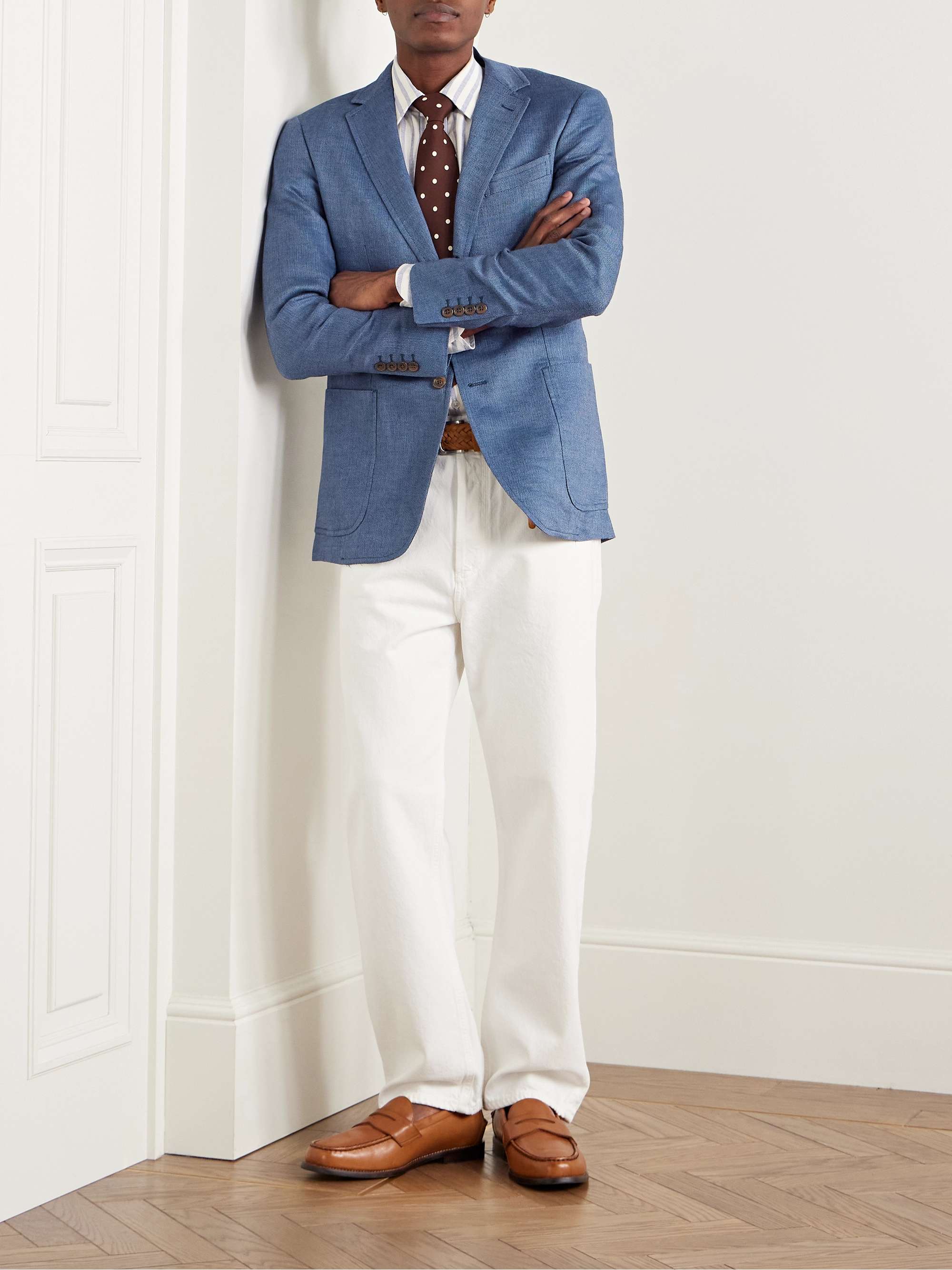 Linen-Blend Blazer view