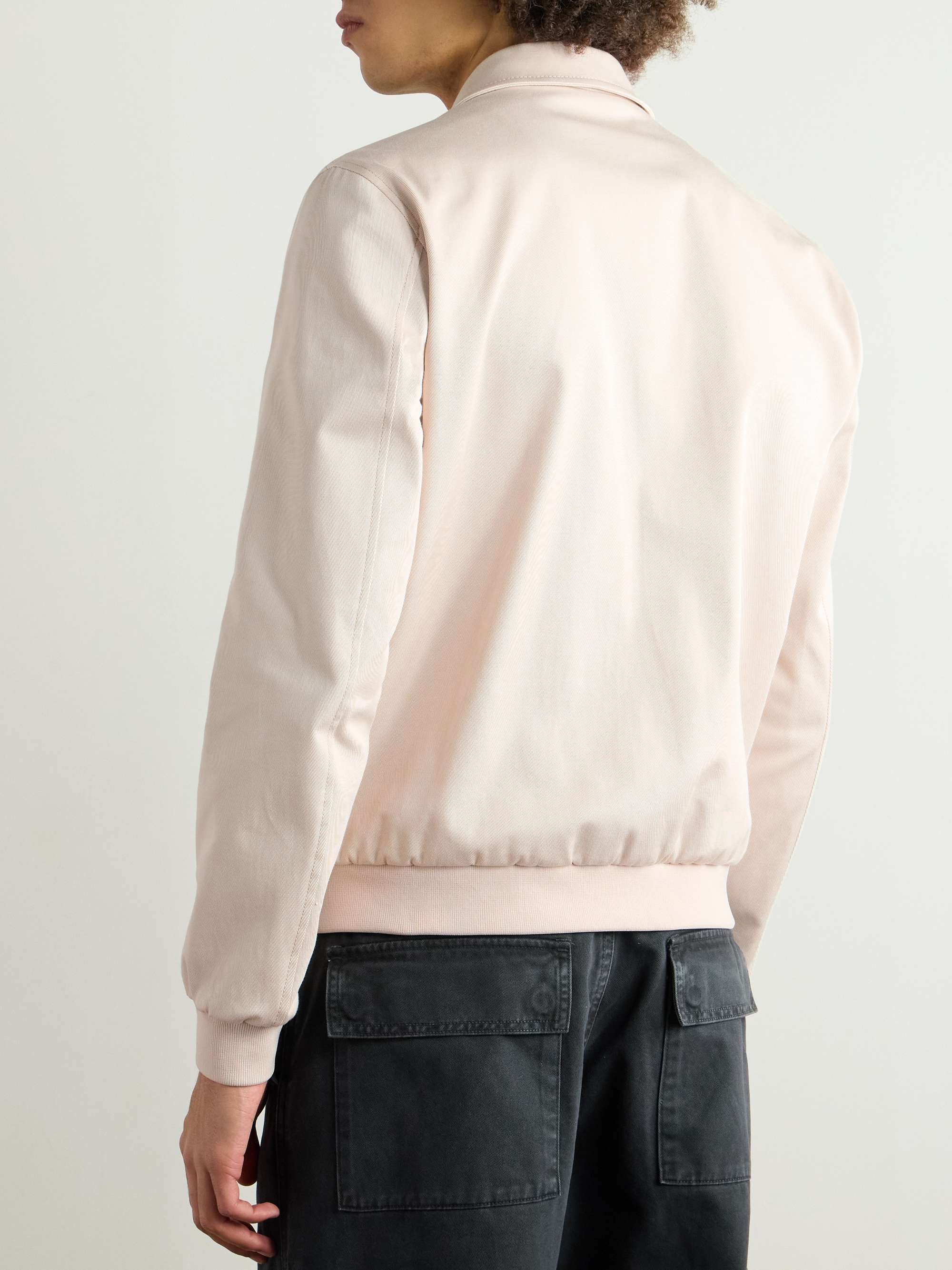 Cotton-Blend Twill Bomber Jacket view