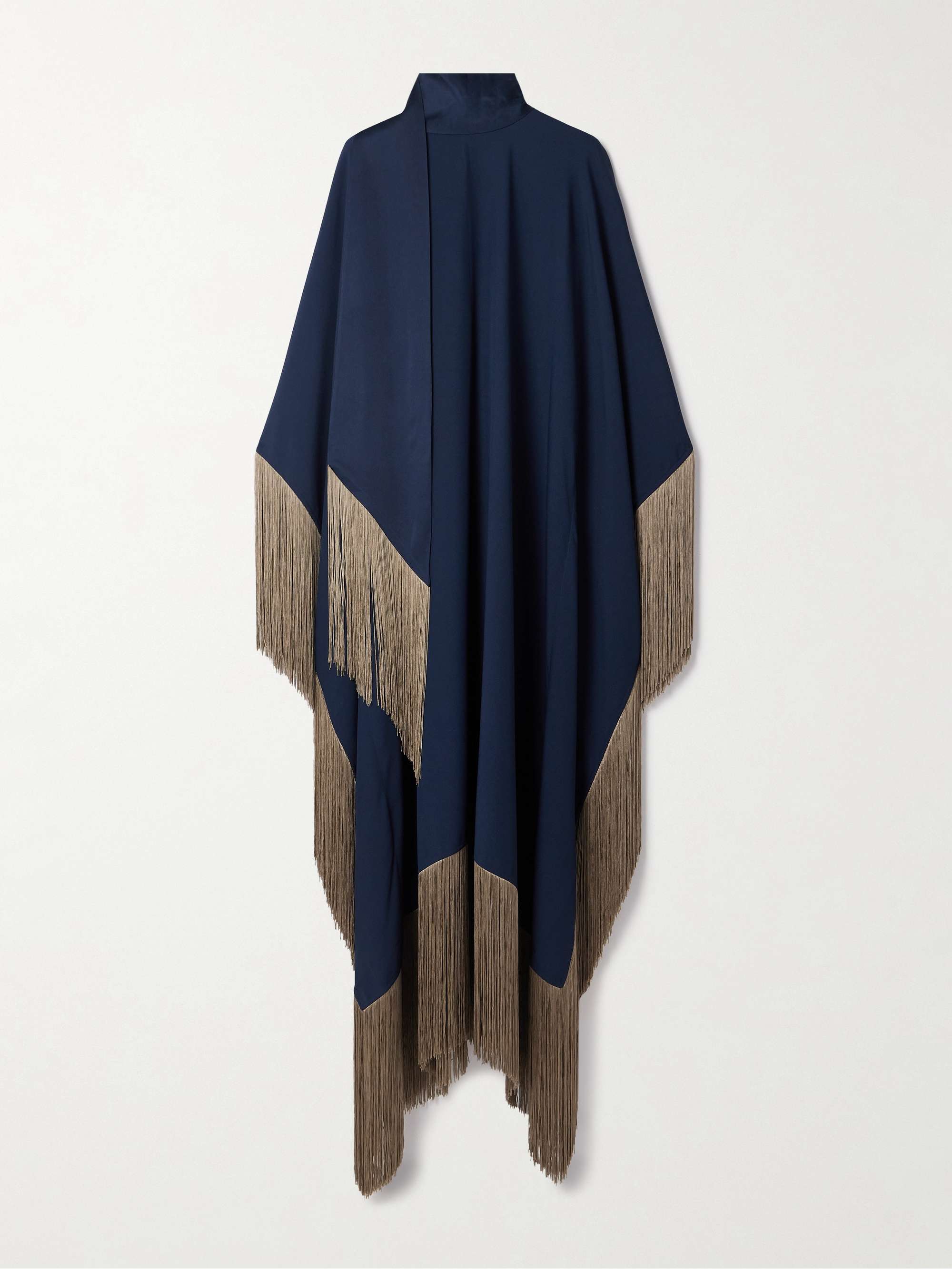 Mrs. Ross fringed crepe kaftan view