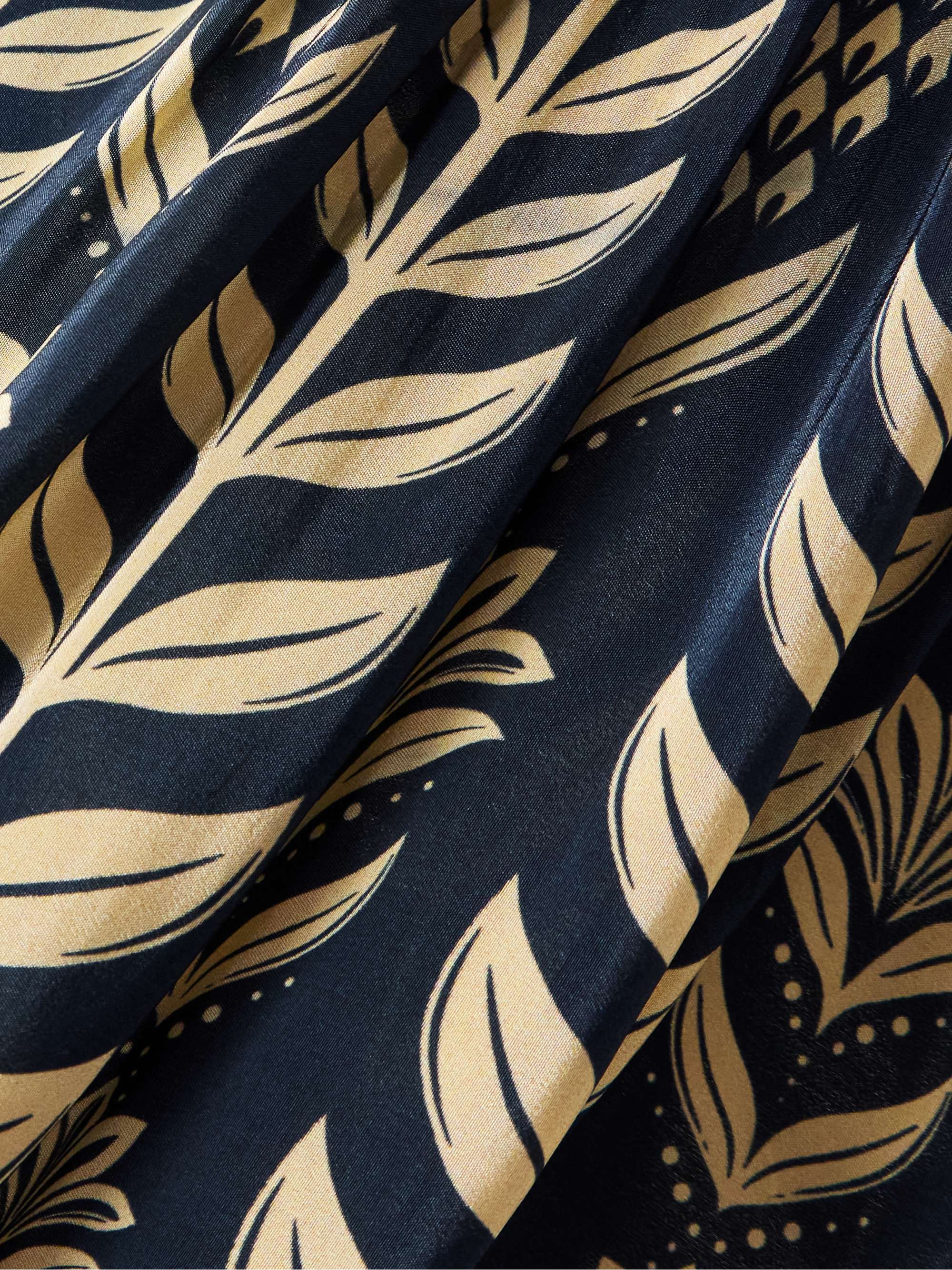 Ainika gathered printed satin maxi dress view