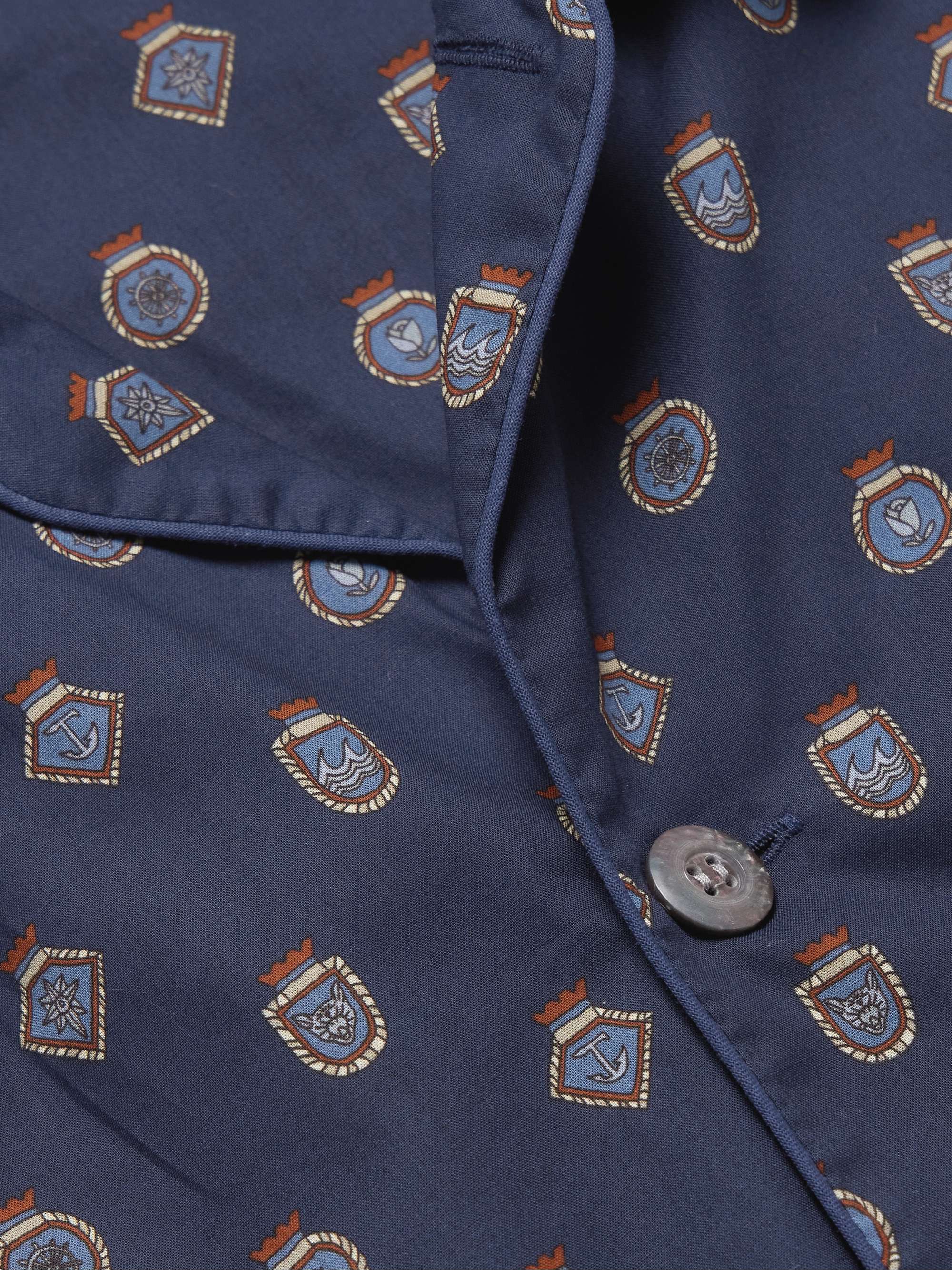 Ledbury Printed Cotton-Poplin Pyjama Set view