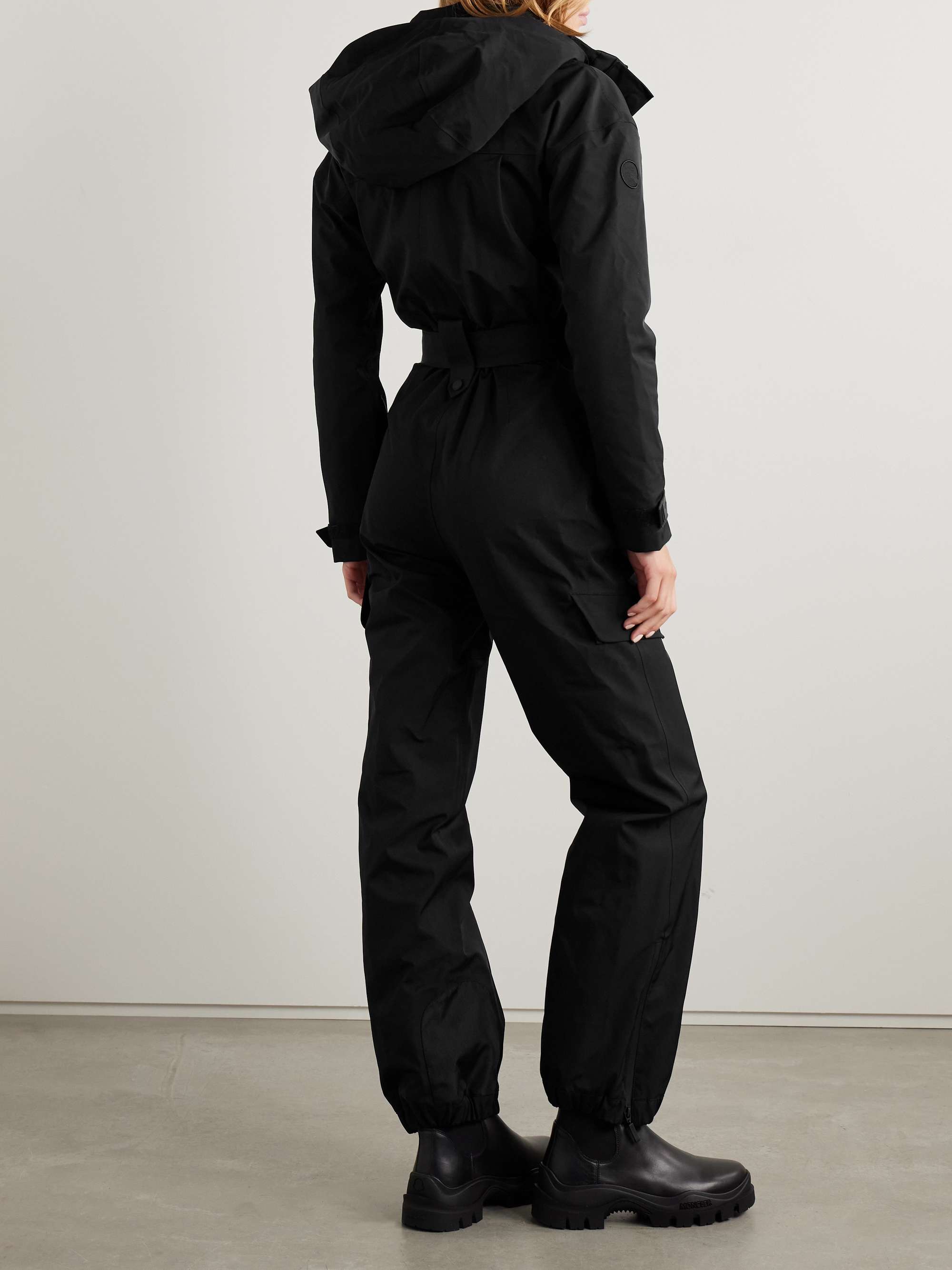 Apex hooded belted ski suit view