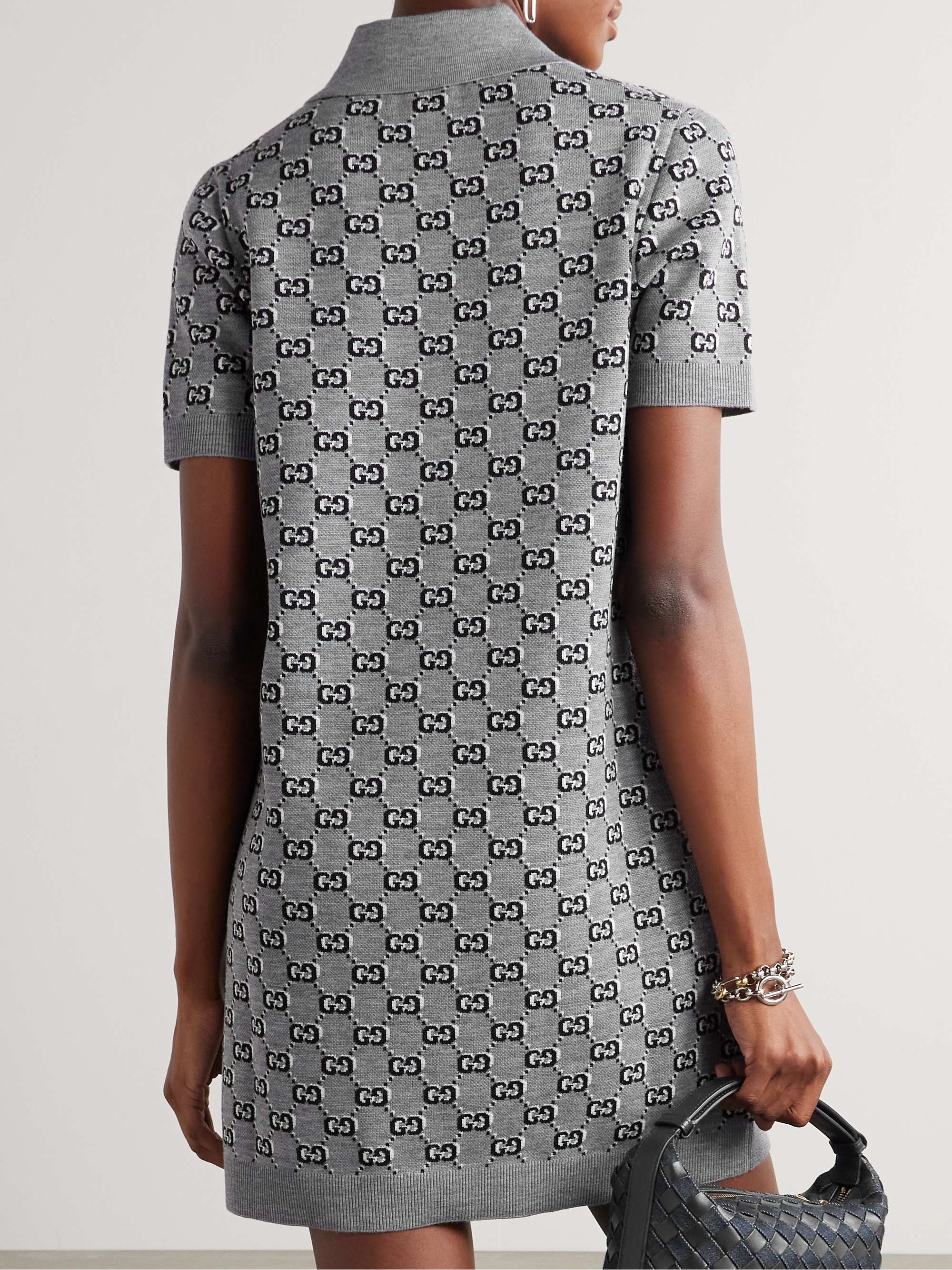 Wool-jacquard mini dress view