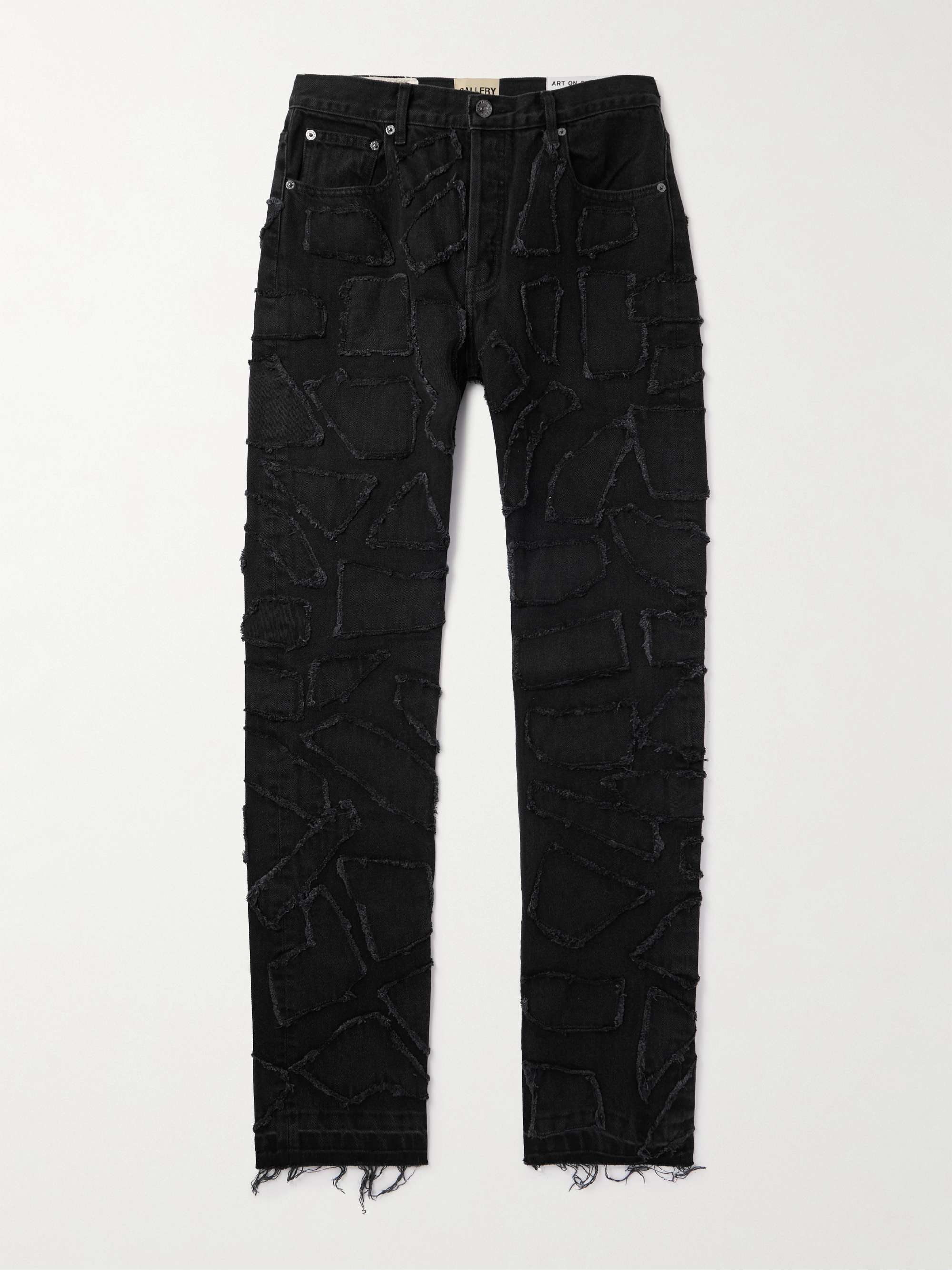 Collage 5001 Slim-Fit Frayed Patchwork Jeans view