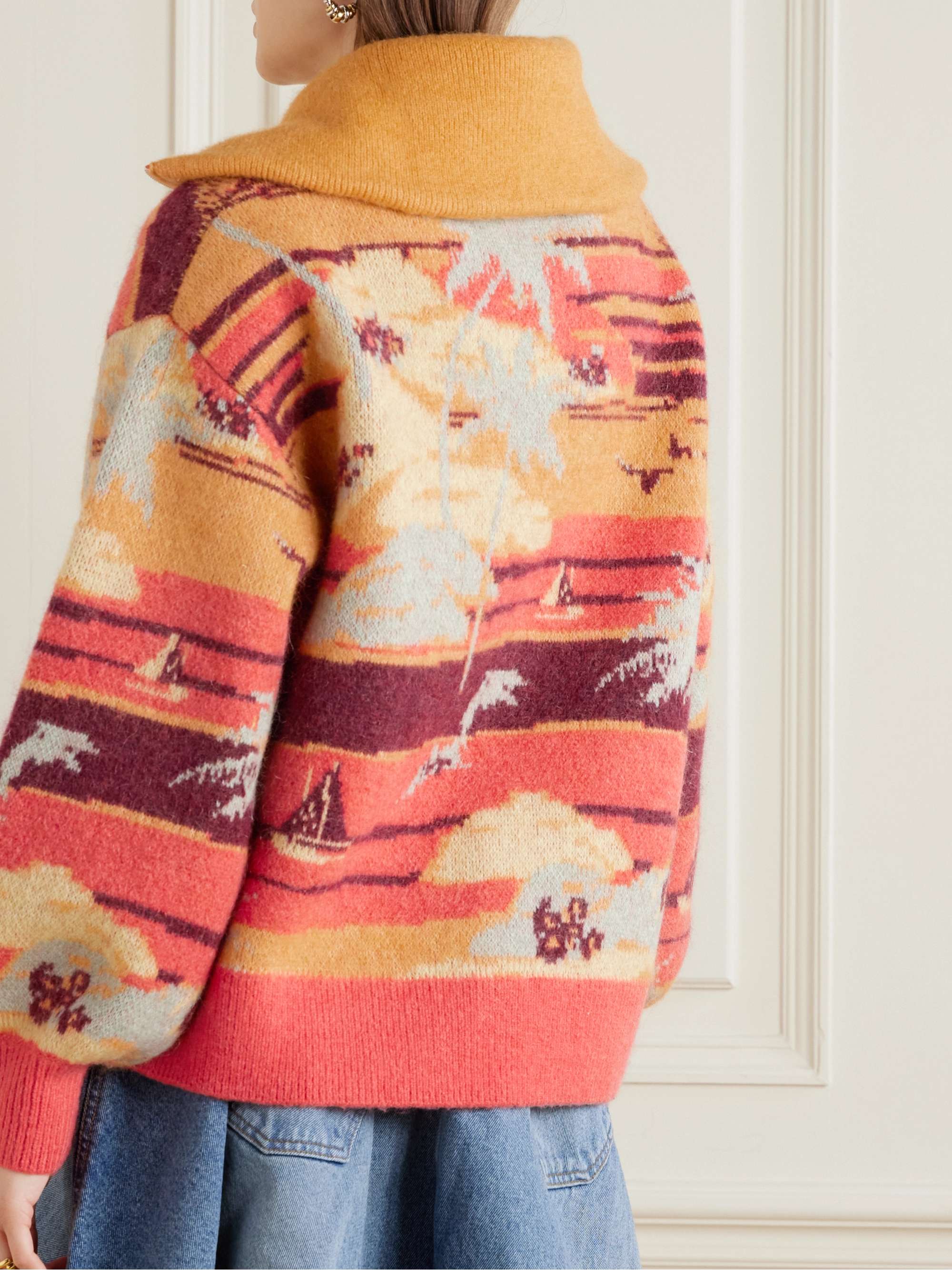 Palm Island jacquard-knit cardigan view