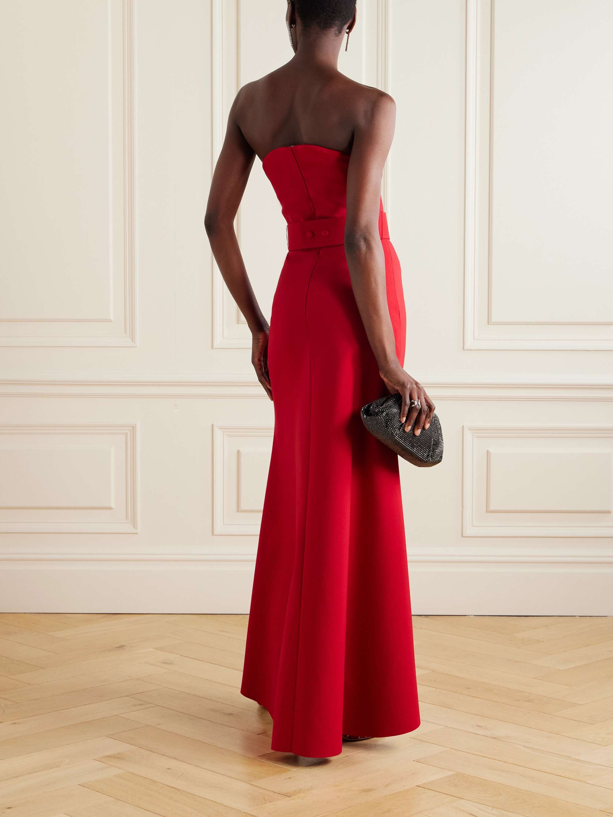 Ember belted crepe maxi dress view