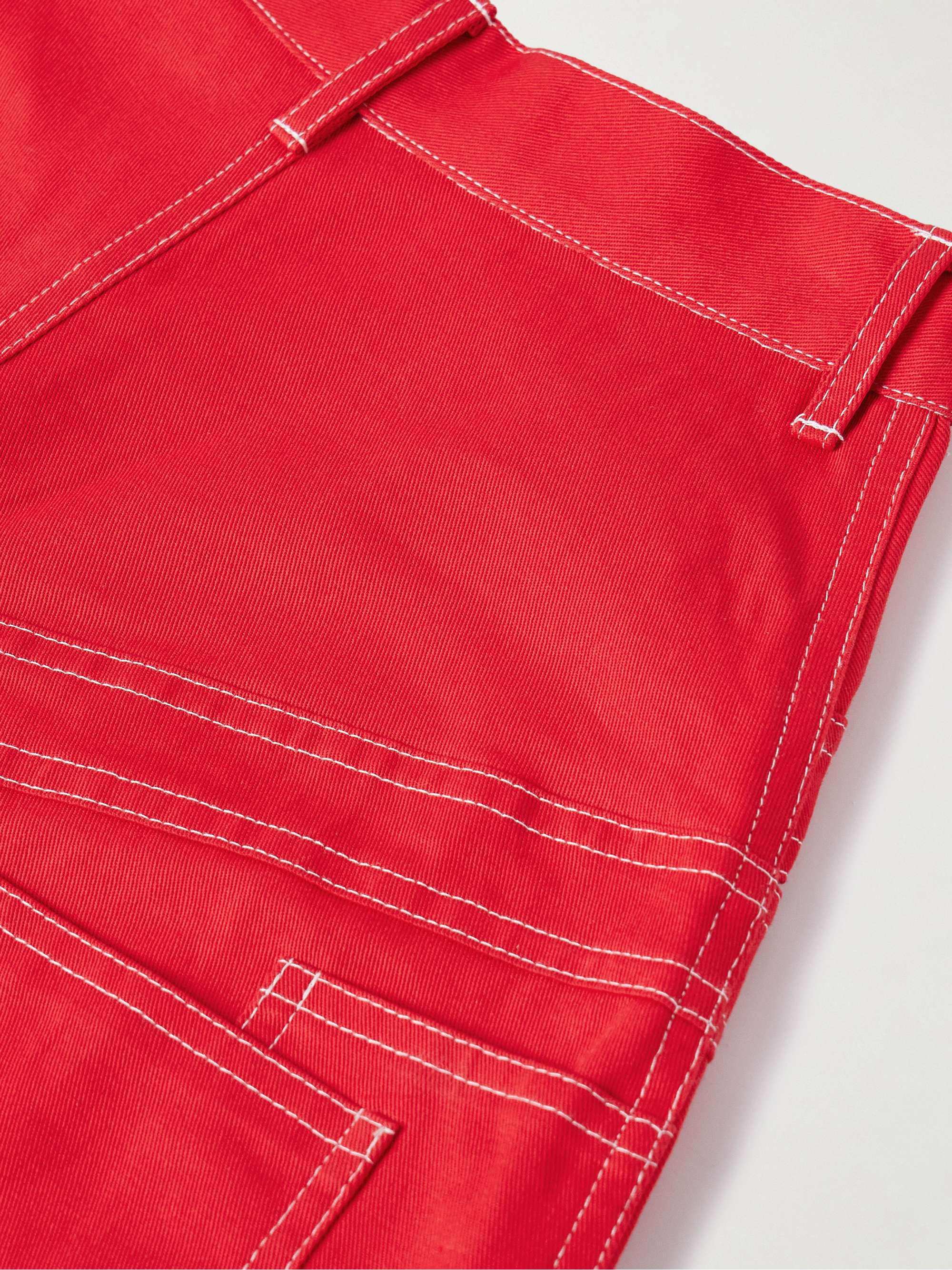 Banana cutout high-rise barrel-leg jeans view