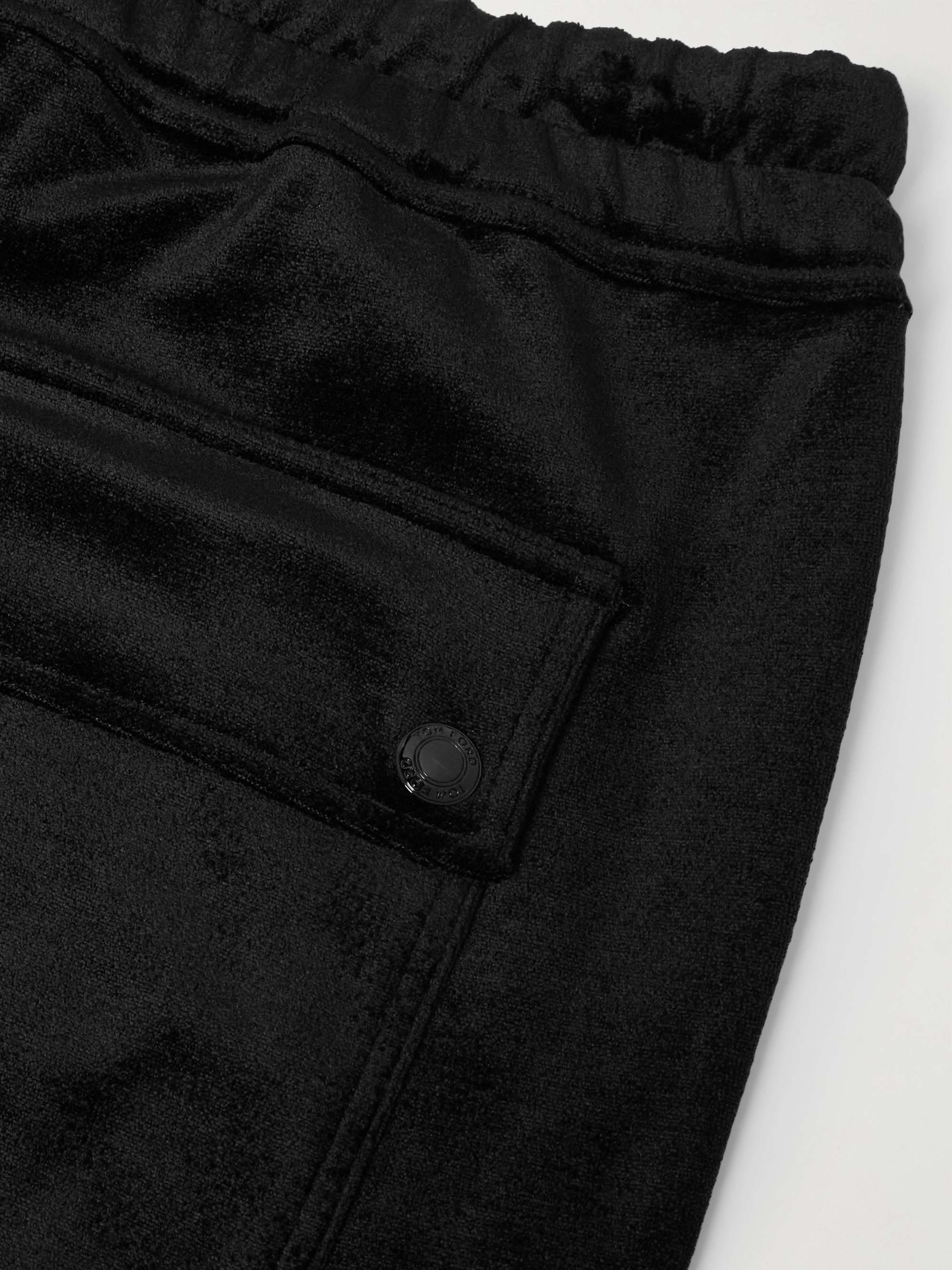 Wide-Leg Silk and Cotton-Blend Velvet Trousers view