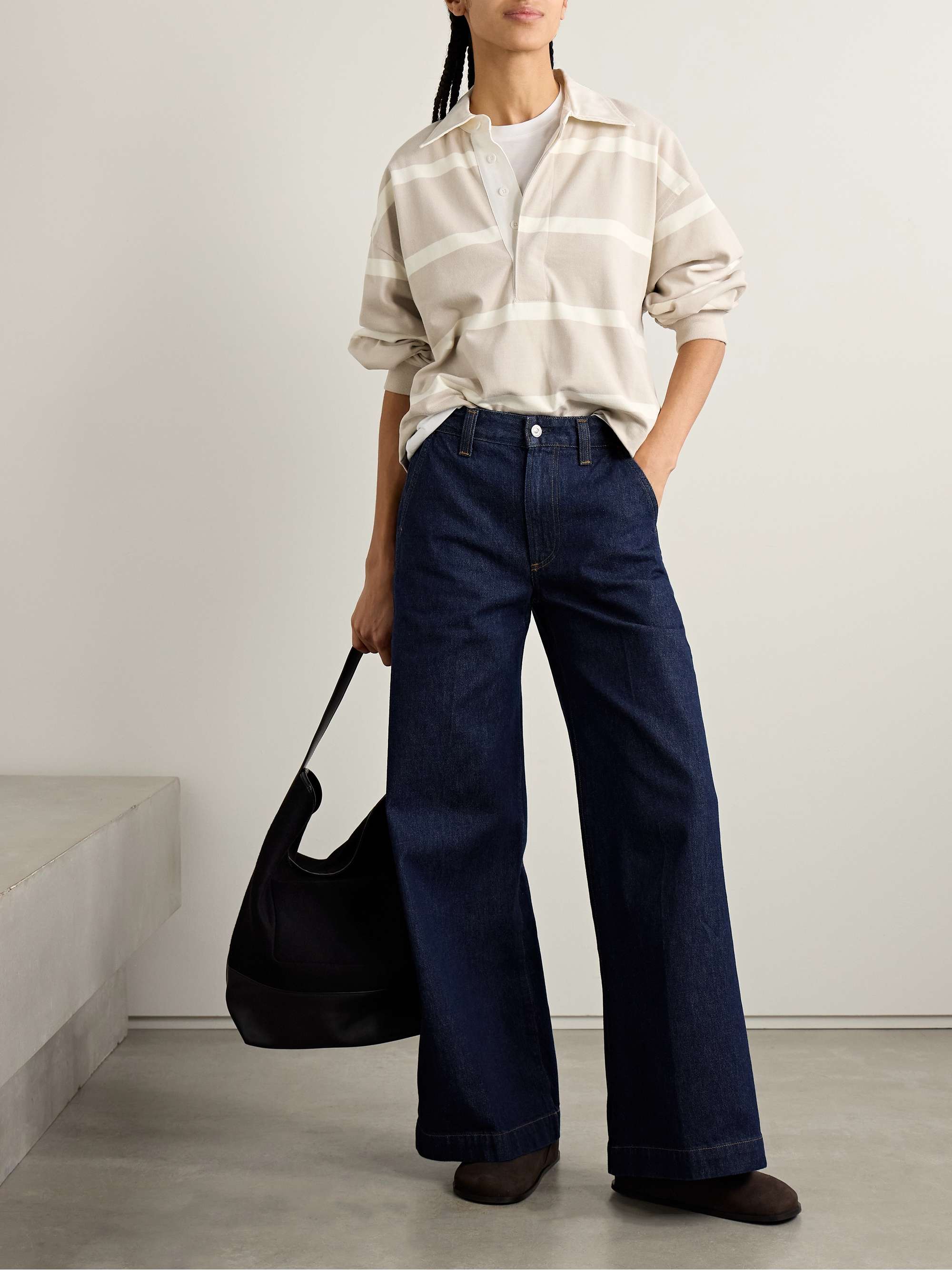 + Argent Beverly high-rise wide-leg jeans view