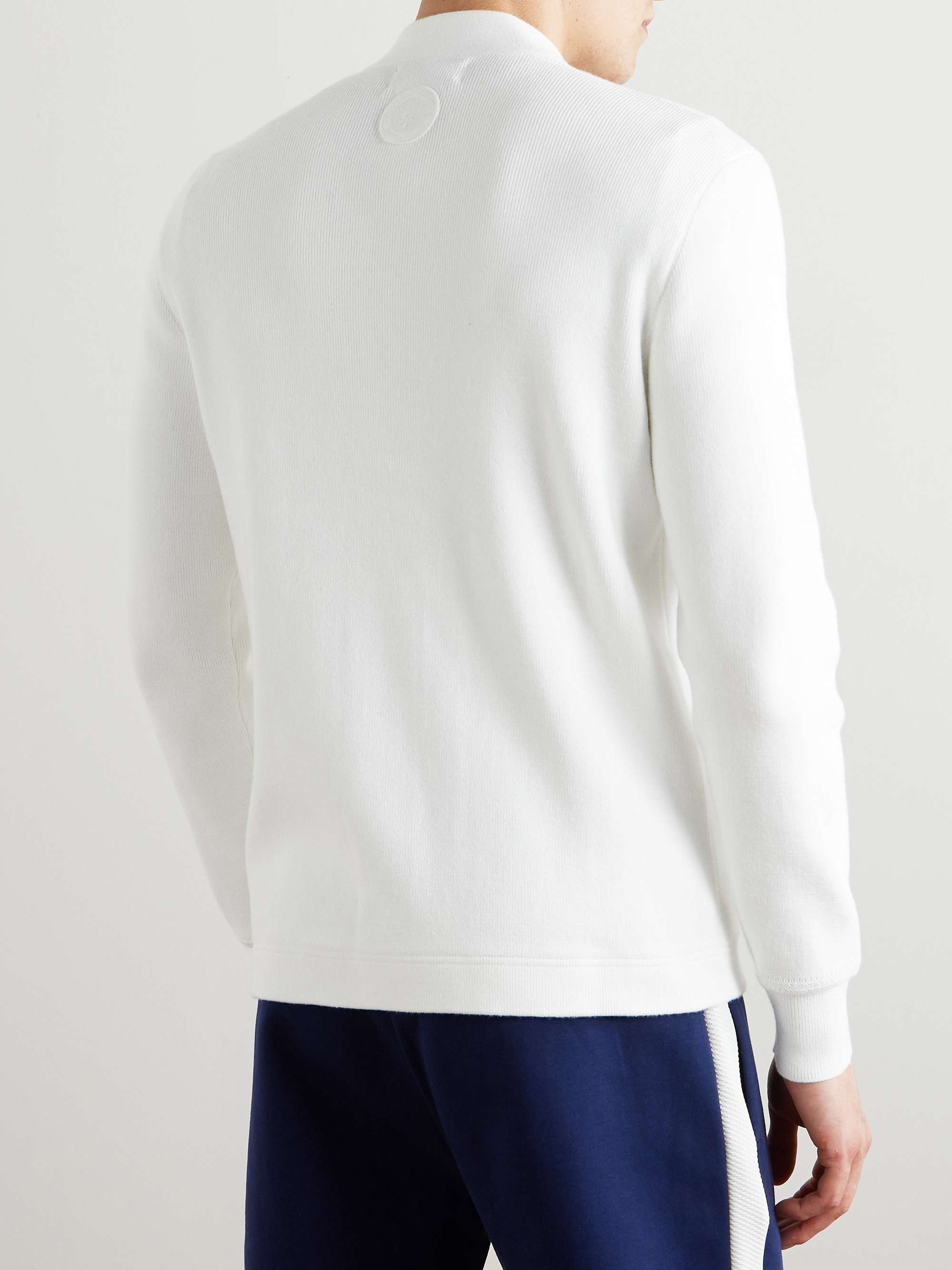 + Wimbledon Logo-Embroidered Appliquéd Cotton Cardigan view