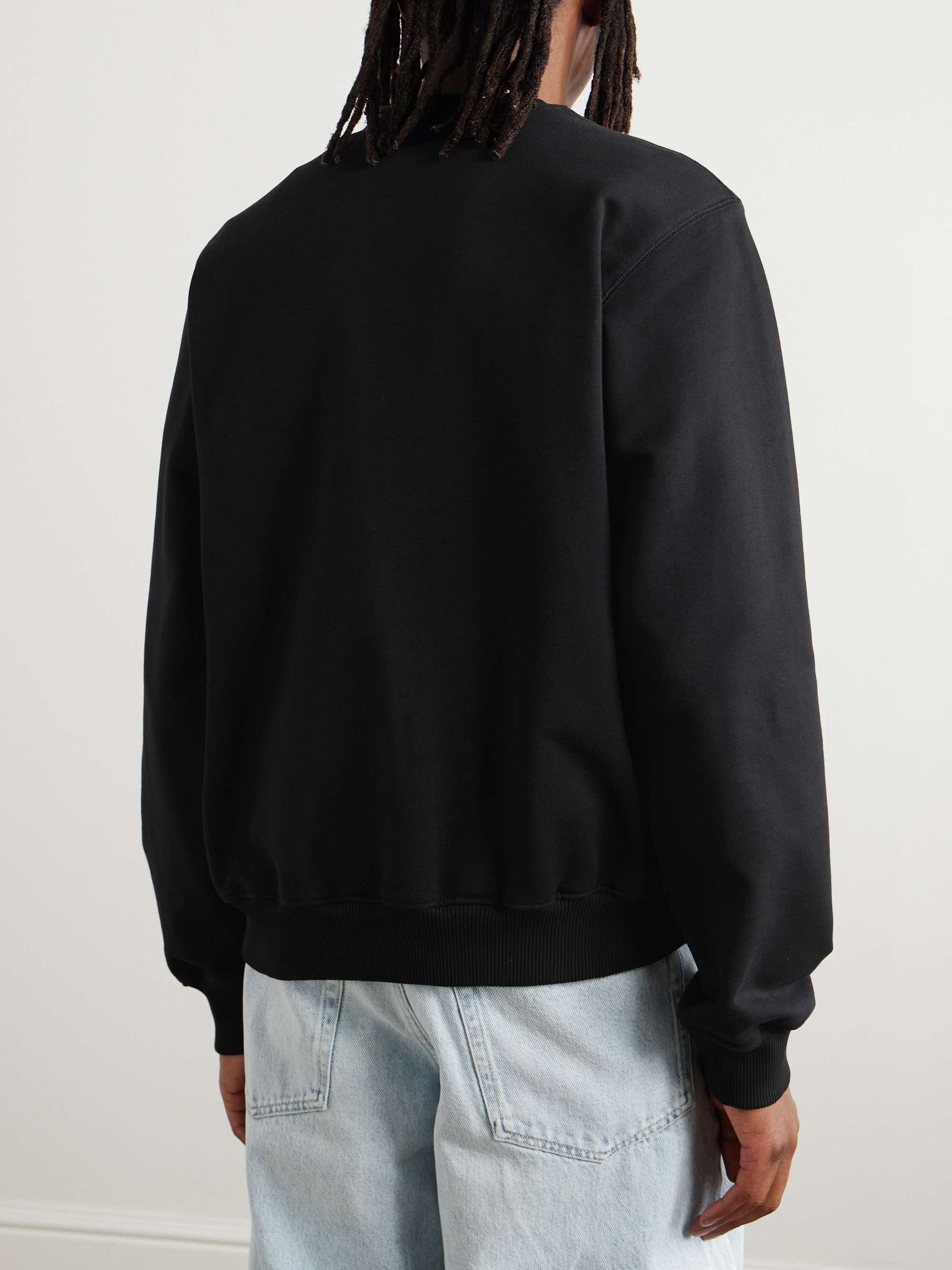 Crystal-Embellished Organic Cotton-Jersey Sweatshirt view