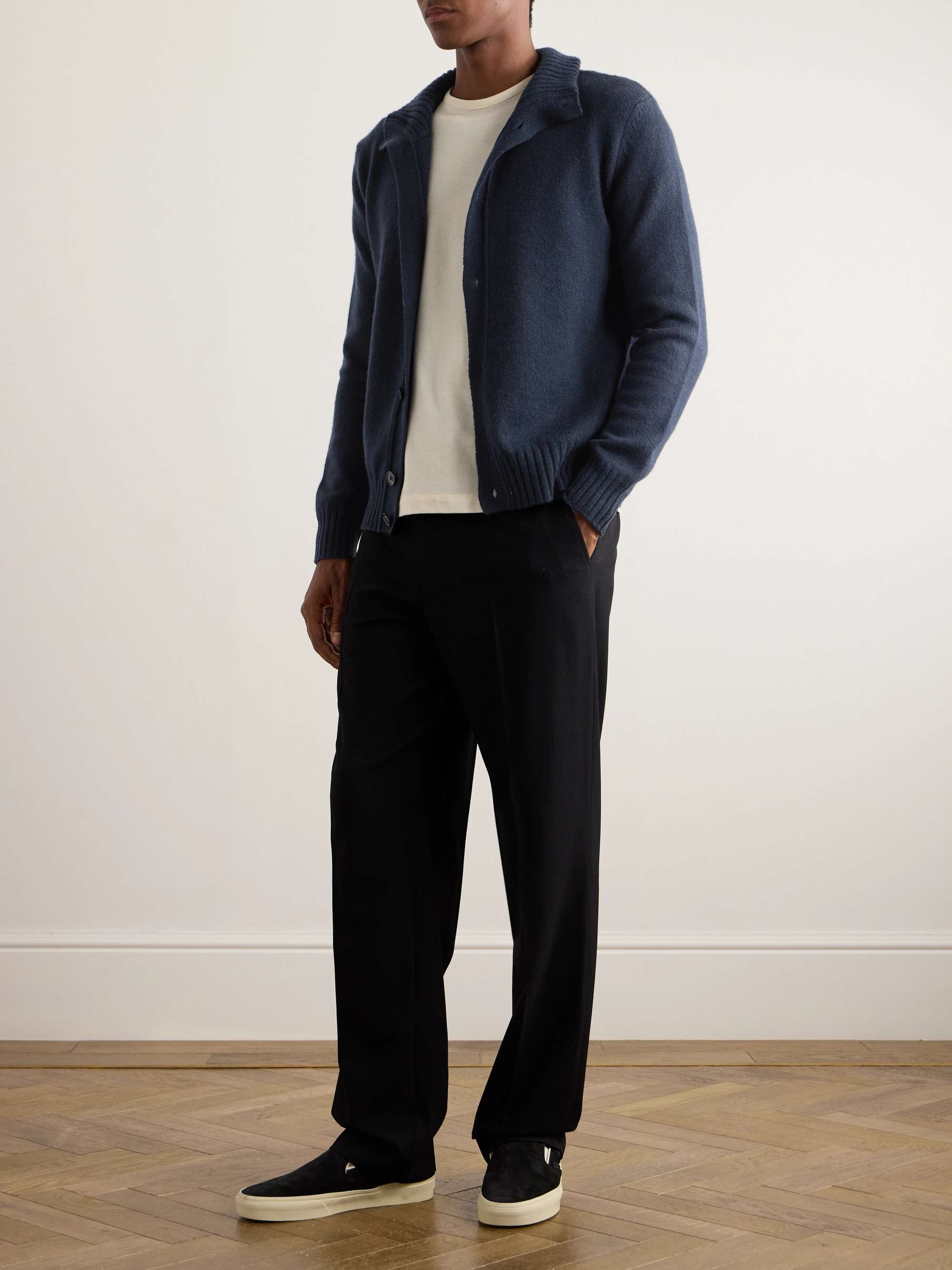 Wool, Cashmere and Mohair-Blend Cardigan view