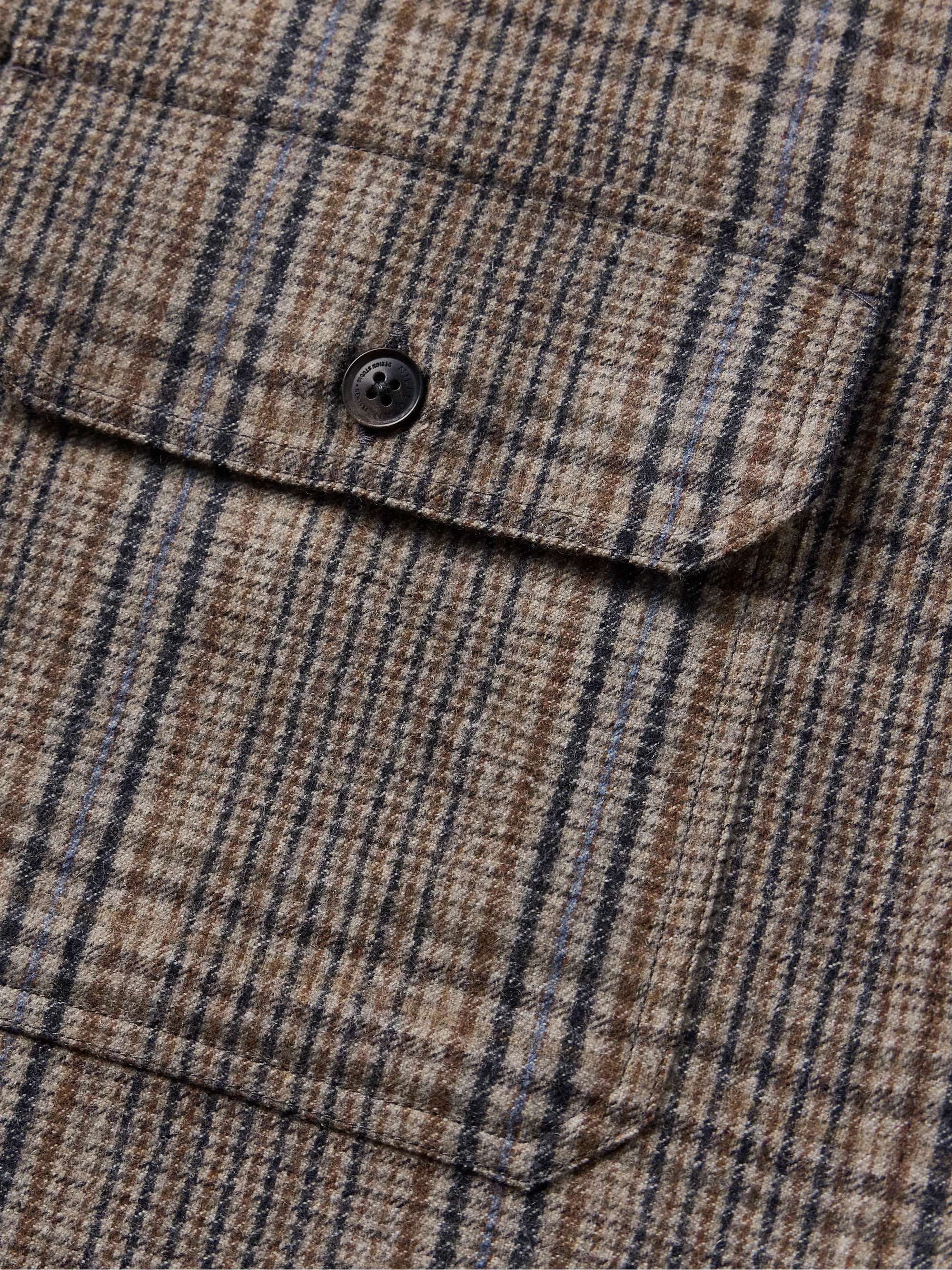 Evander Prince of Wales Checked Wool-Blend Overshirt view