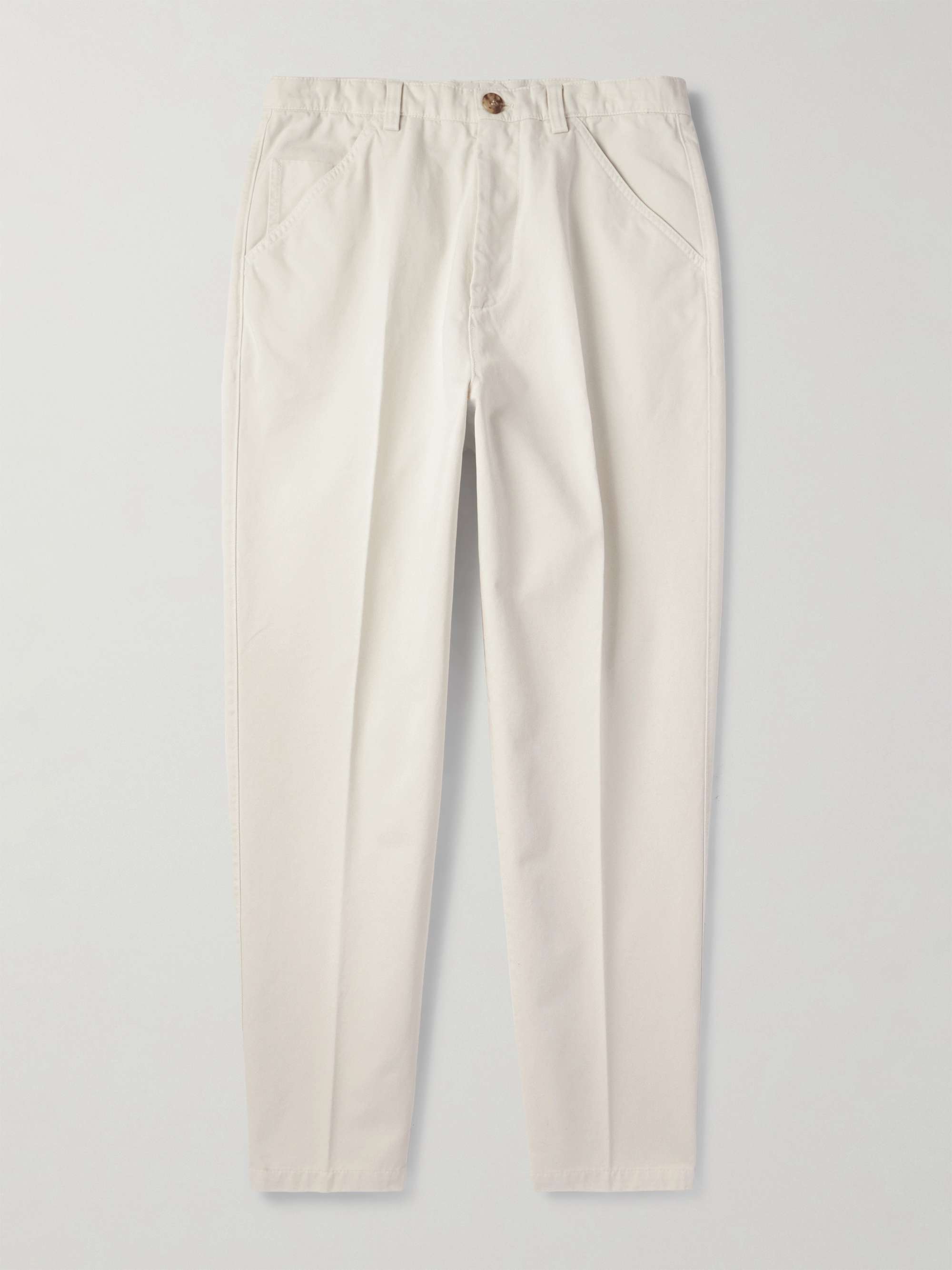 Straight-Leg Cotton-Gabardine Trousers view