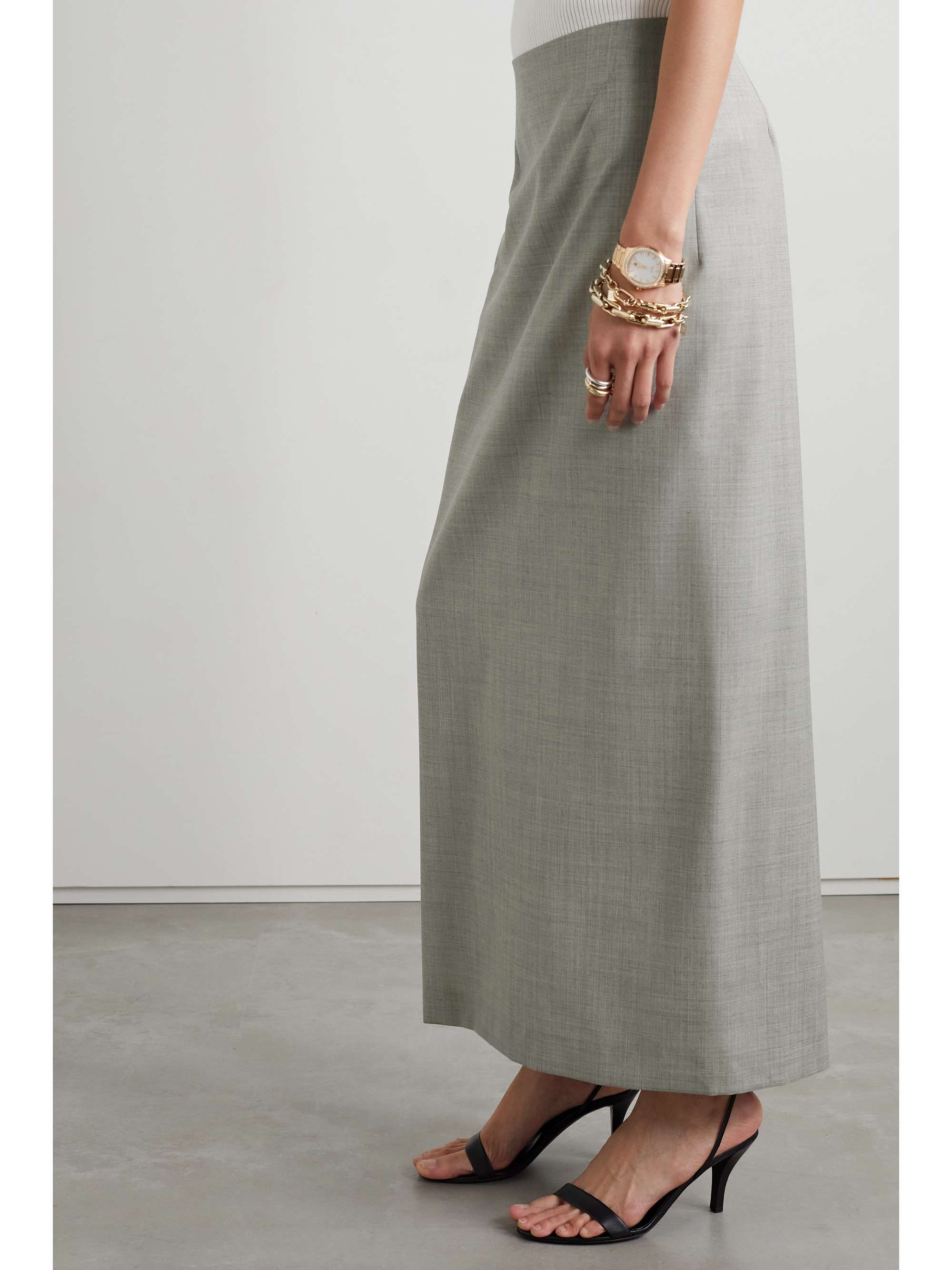Berth wool maxi skirt view