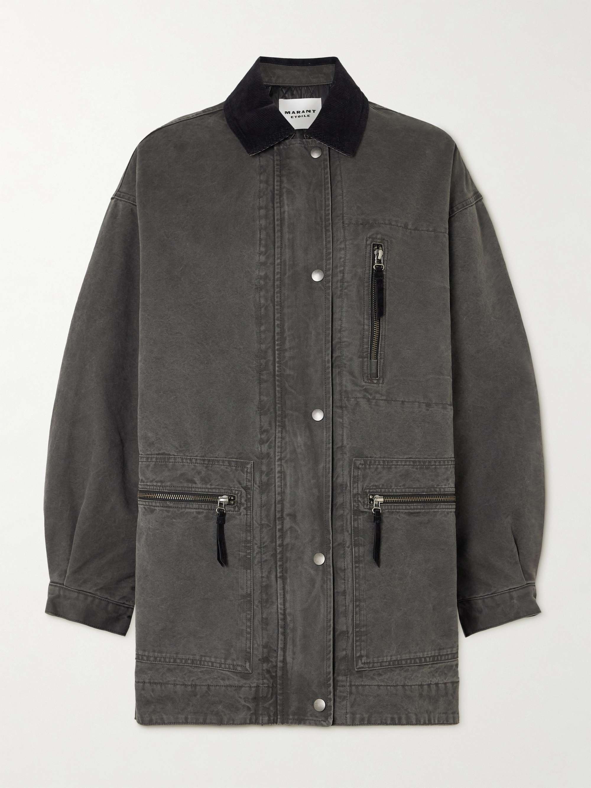 Kimelia corduroy-trimmed cotton-canvas jacket view