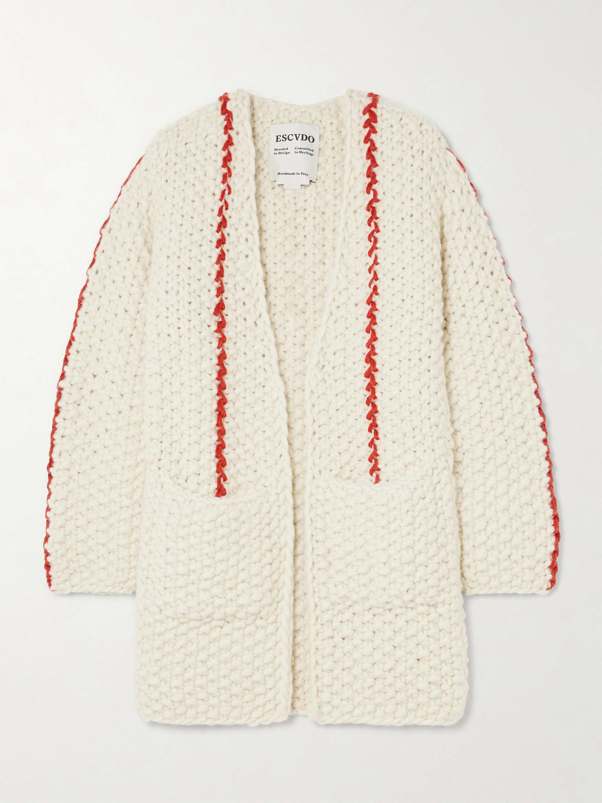 Cocoon merino wool cardigan view