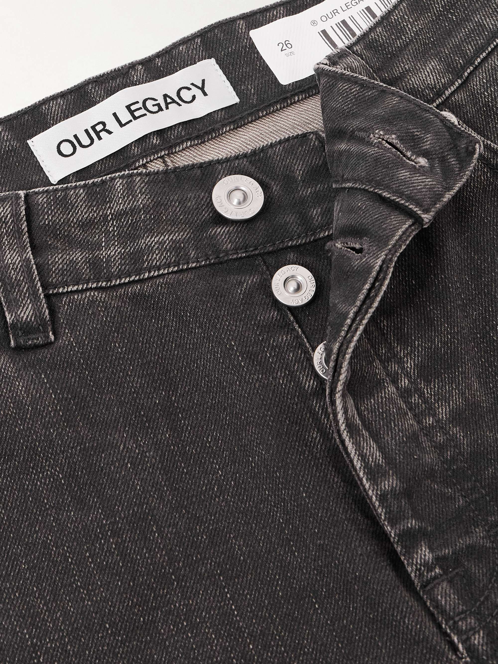 Treble Cut paneled high-rise wide-leg jeans view