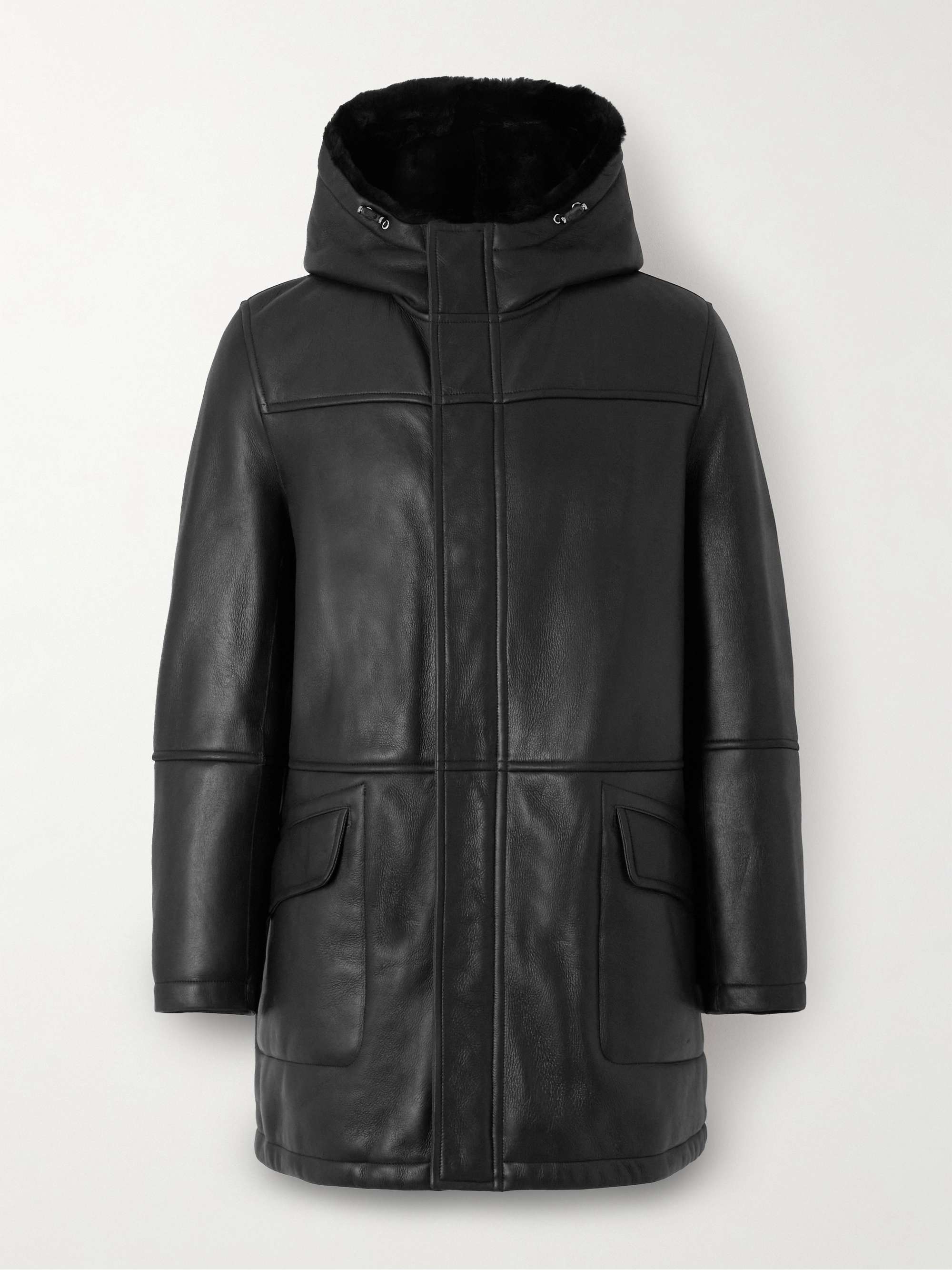 Shearling Hooded Coat view