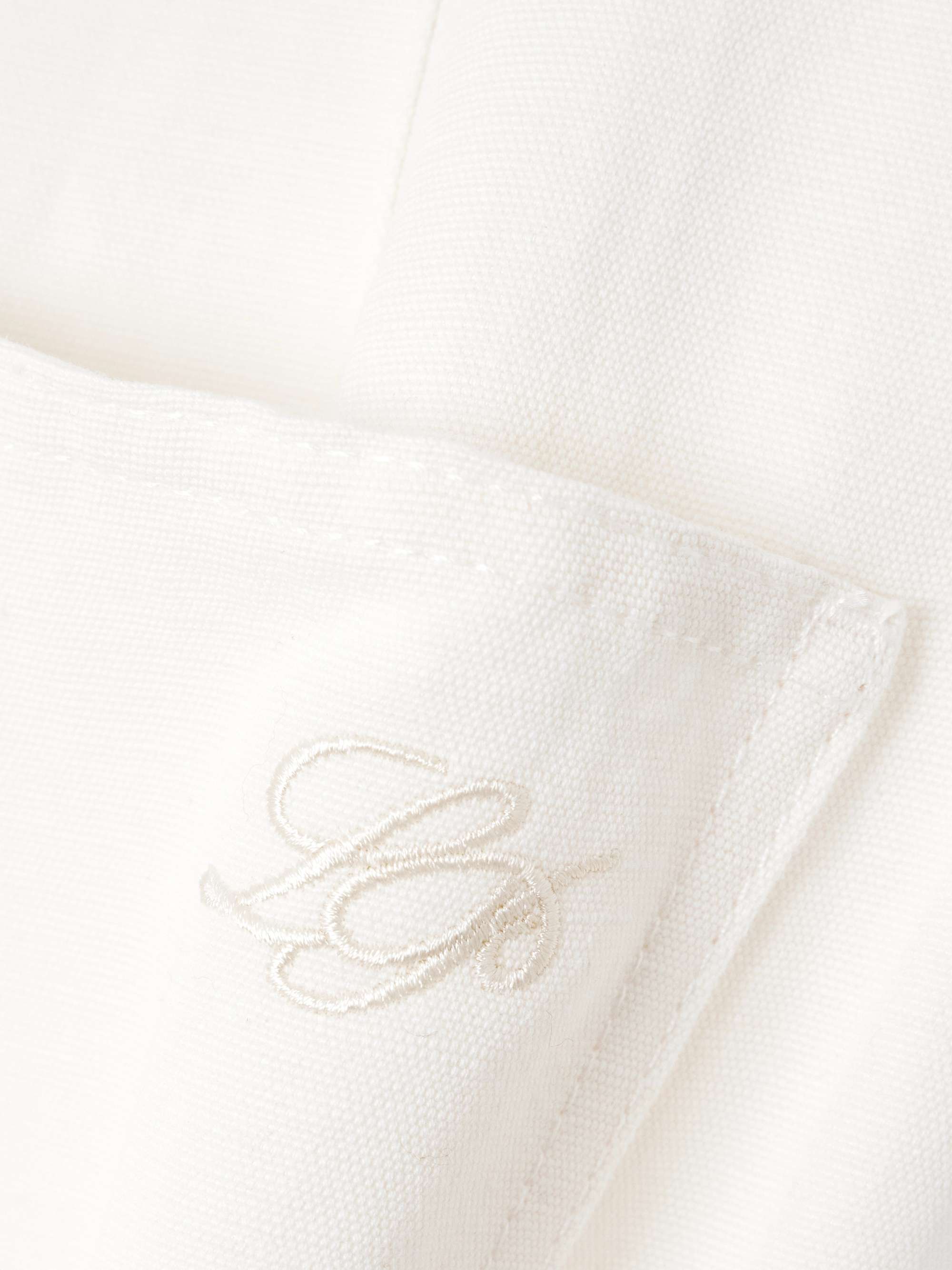 Linen and cotton-blend straight-leg pants view