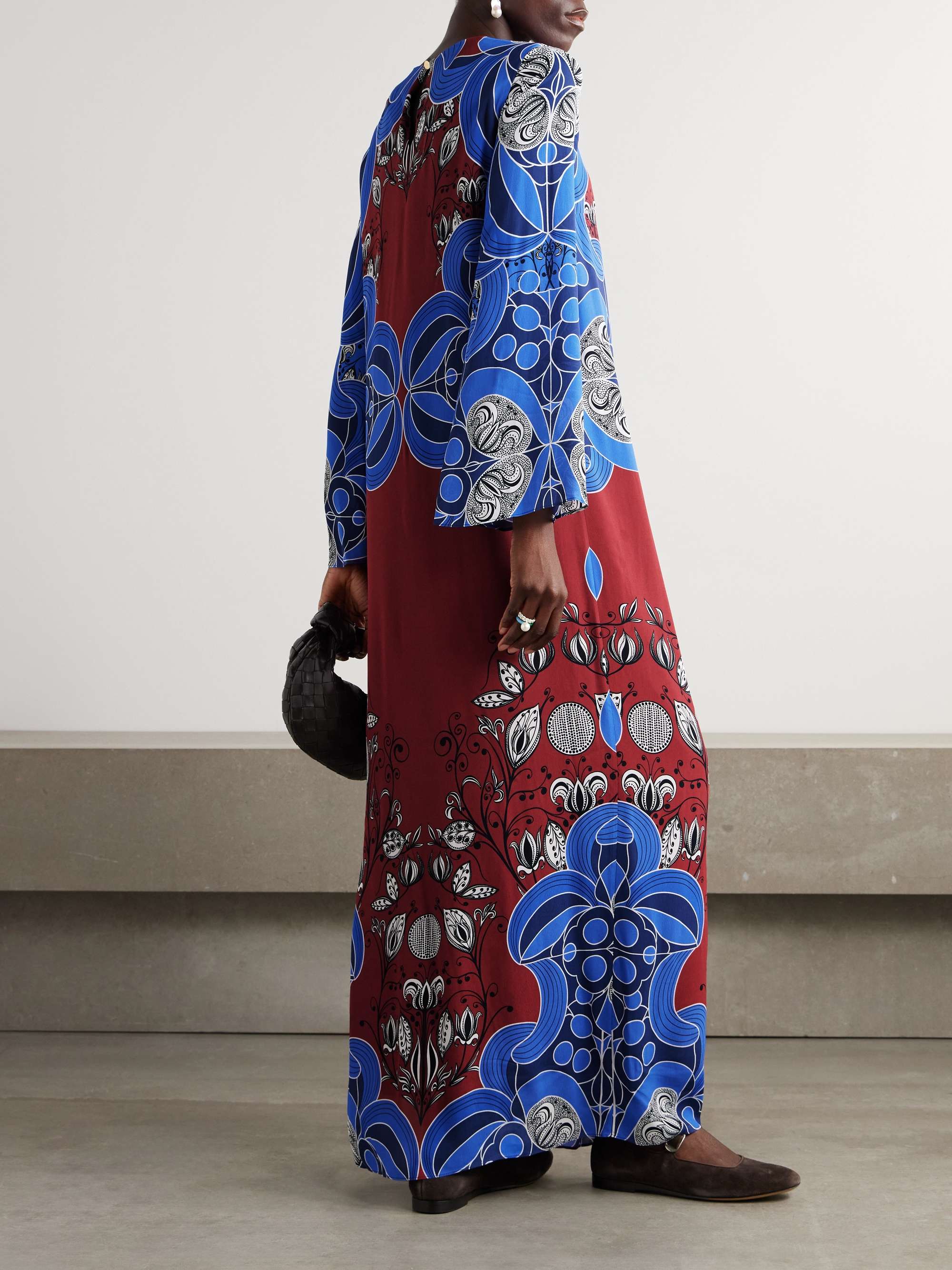 Capucine printed crepe maxi dress view