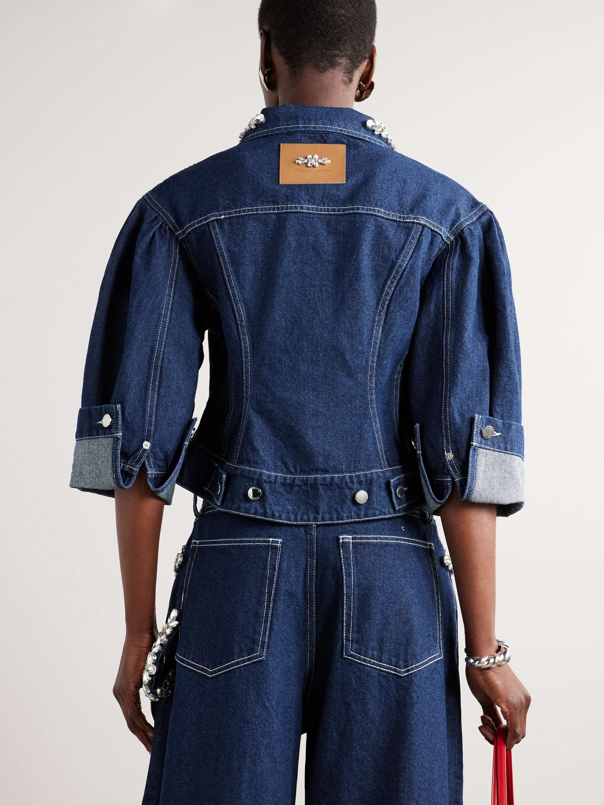 Turbo embellished denim jacket view