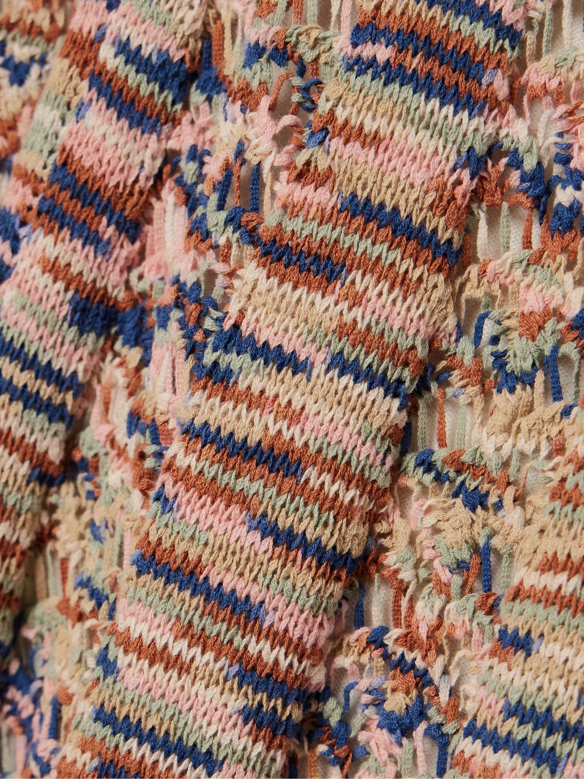 Wylie pleated open-knit cotton skirt view