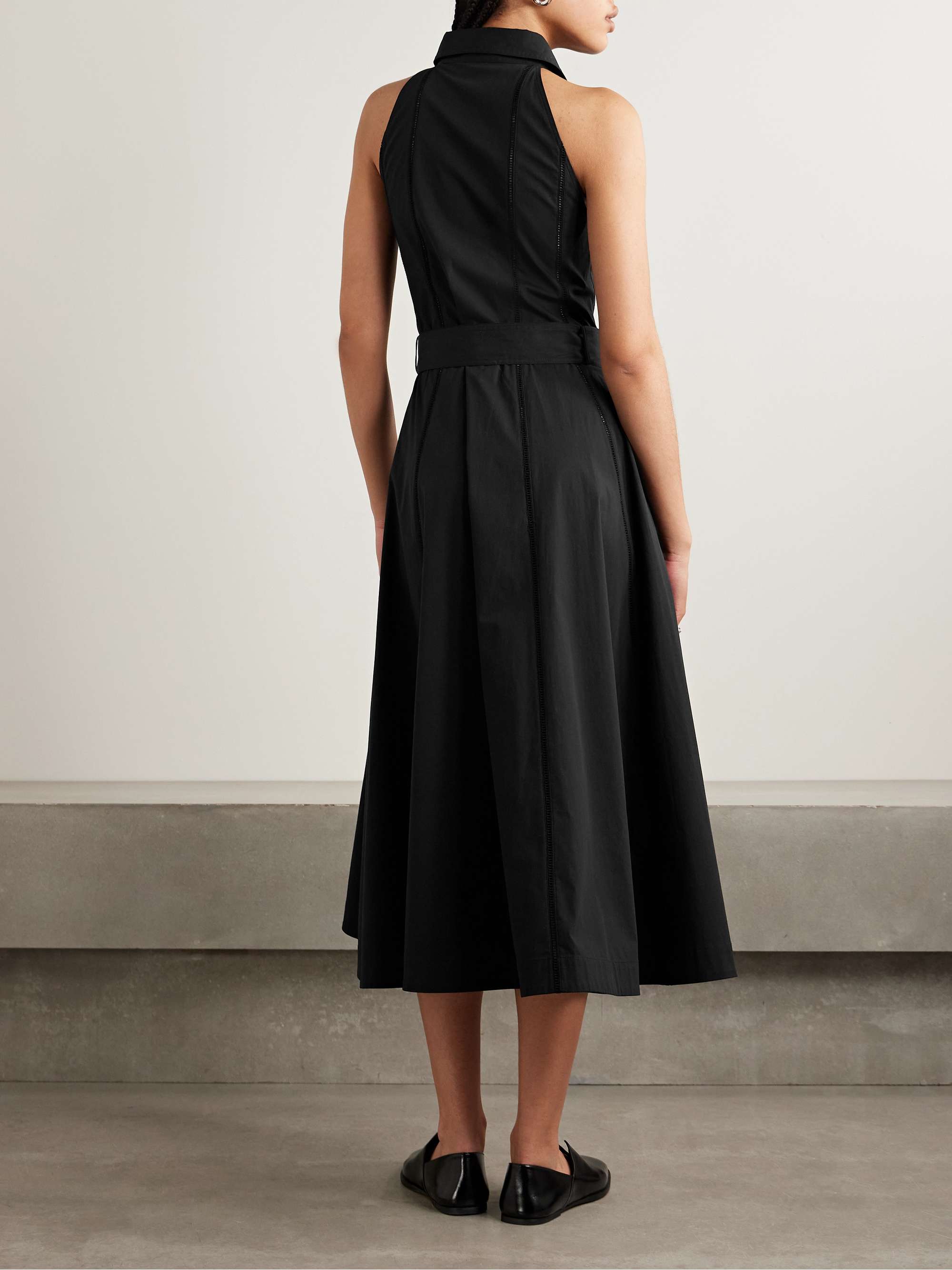 Dorothy crochet-trimmed cotton-blend poplin midi shirt dress view