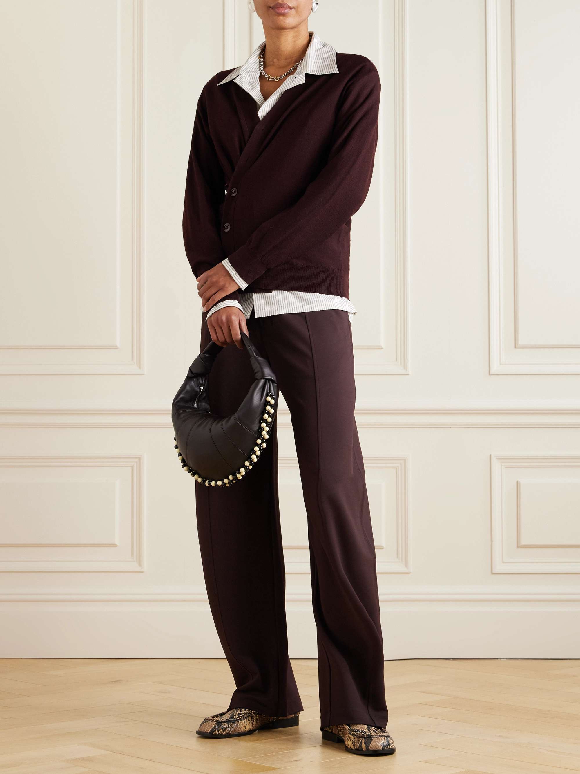 Jersey straight-leg pants view