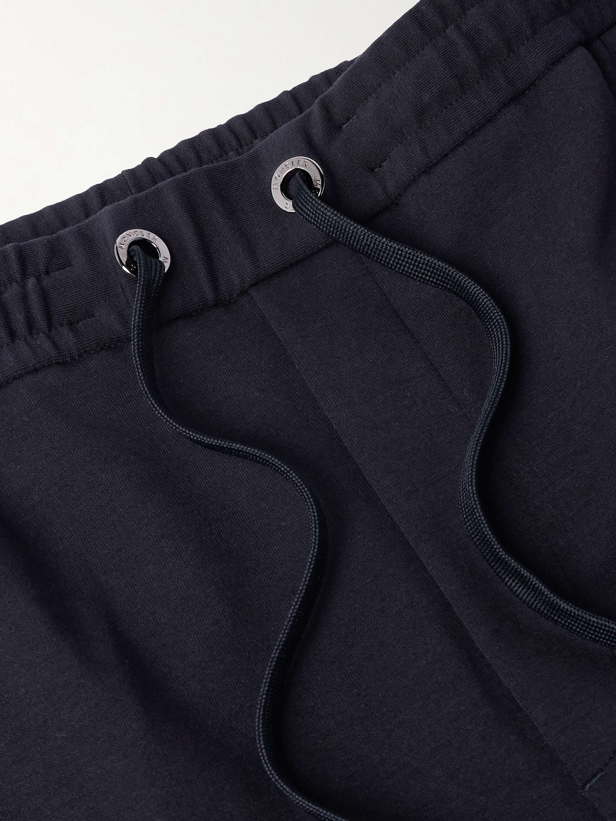 Straight-Leg Logo-Appliquéd Cotton-Blend Jersey Sweatpants view