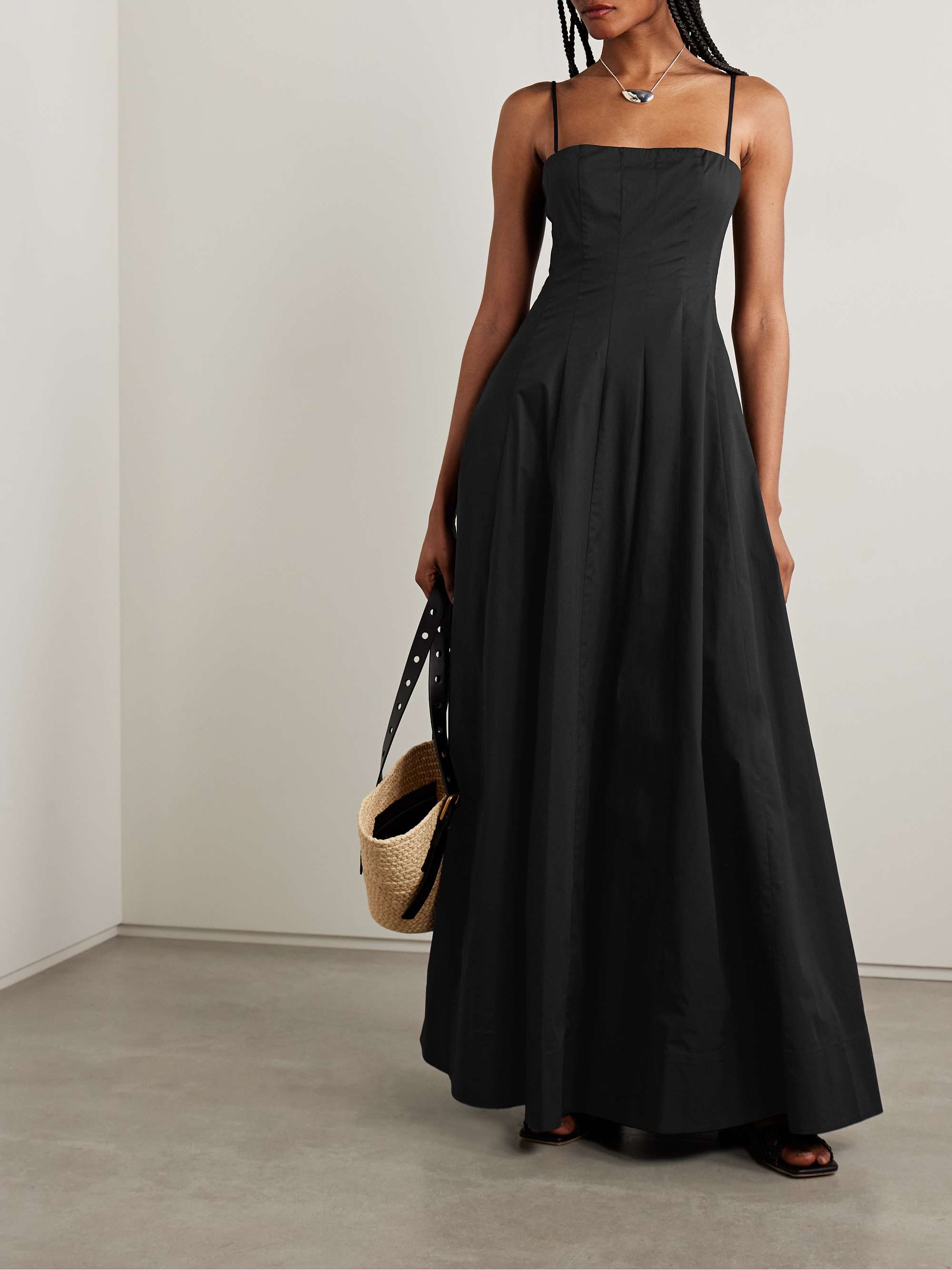 Wylie cotton-blend poplin maxi dress view