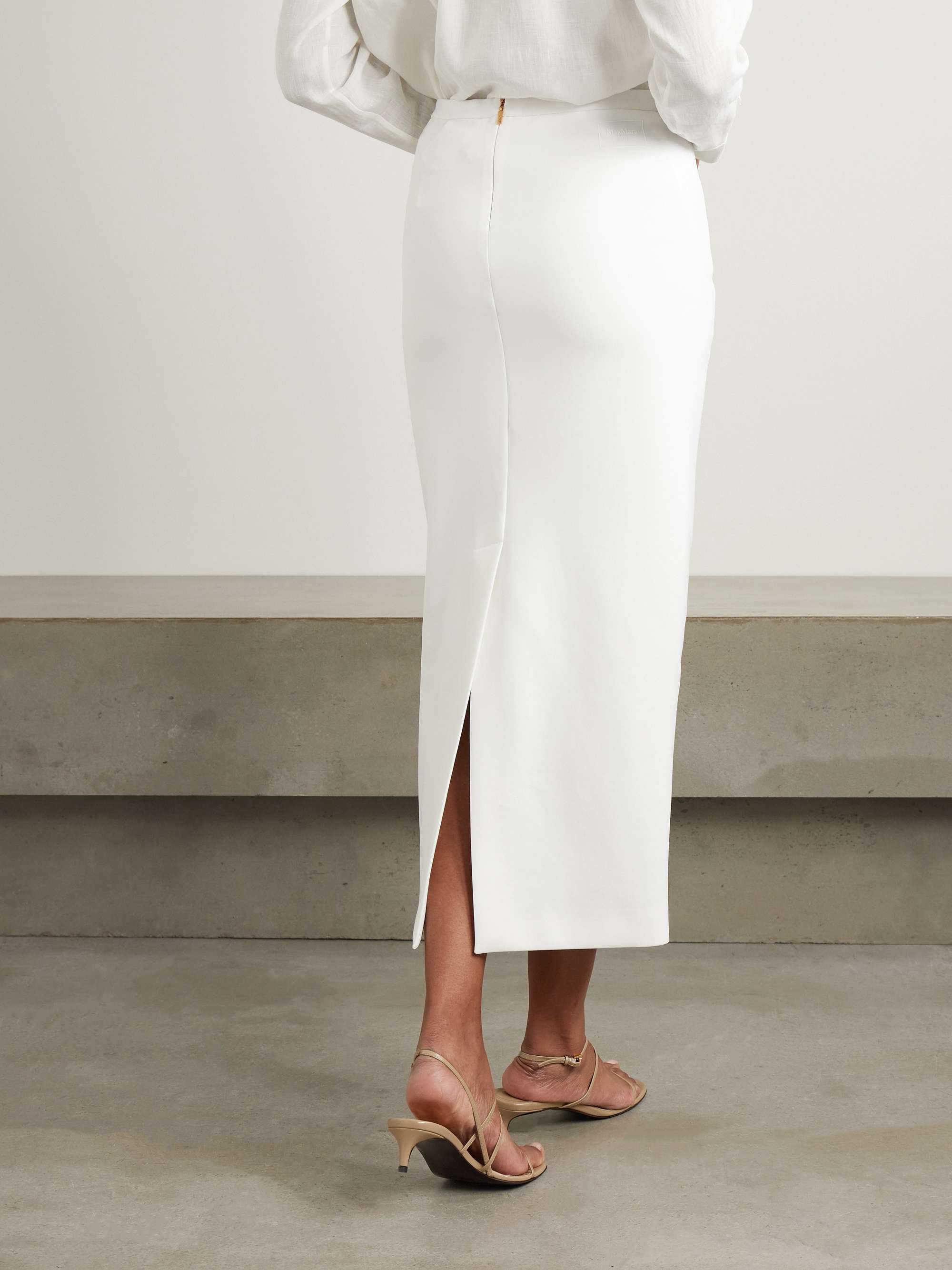 Stretch-jersey midi skirt view