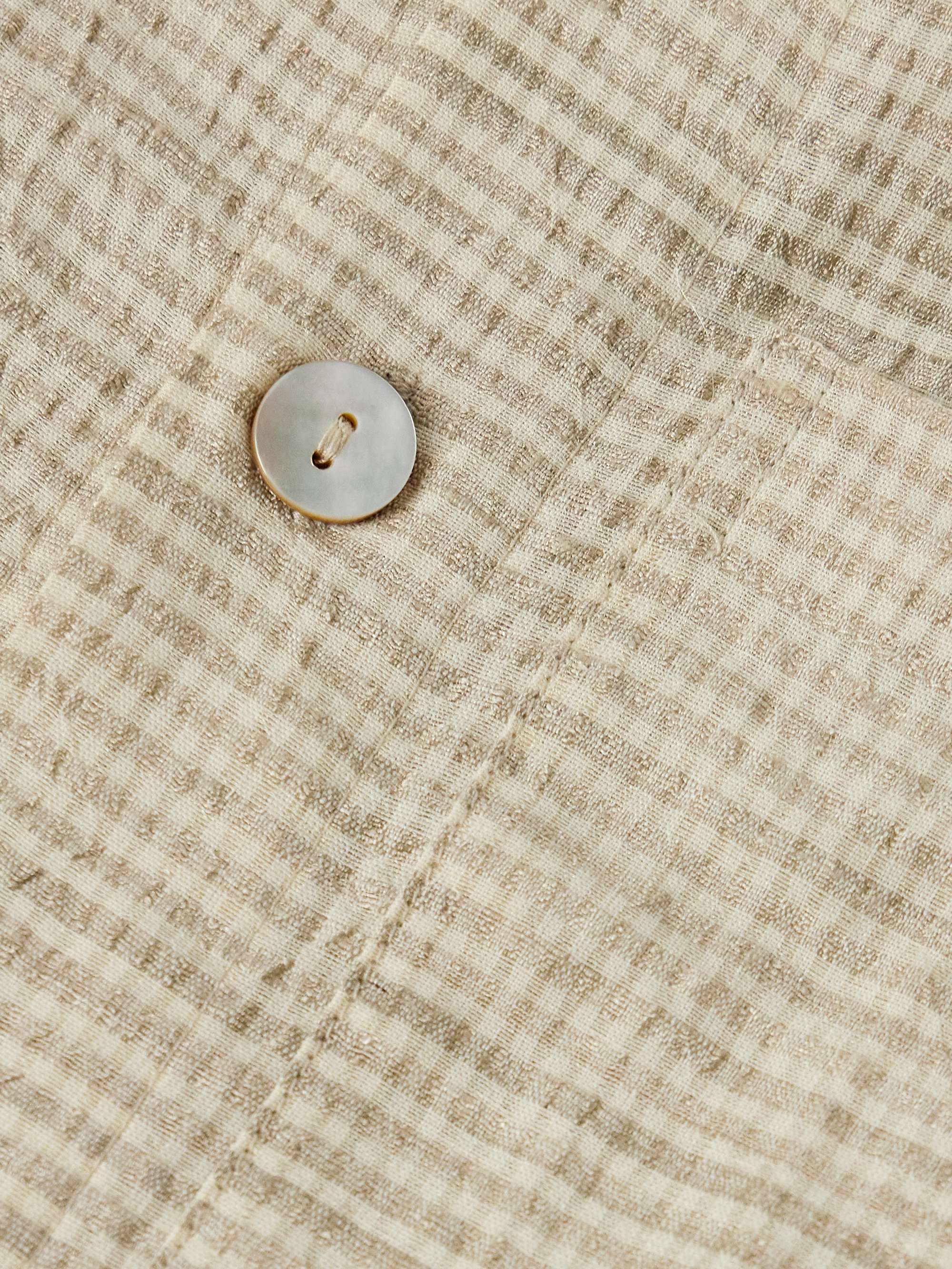 Checked Cotton and Silk-Blend Shirt view