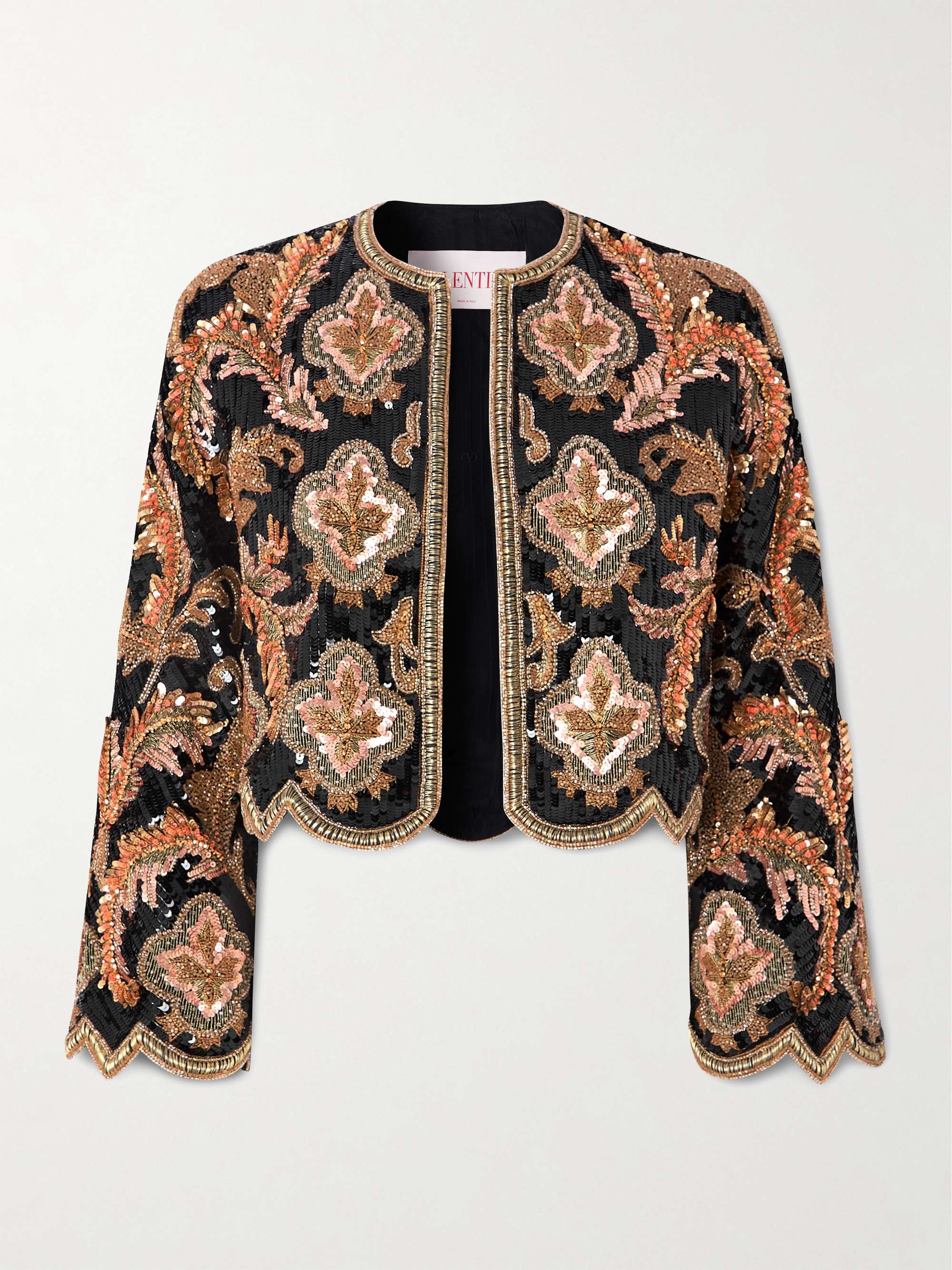 Embellished silk jacket view