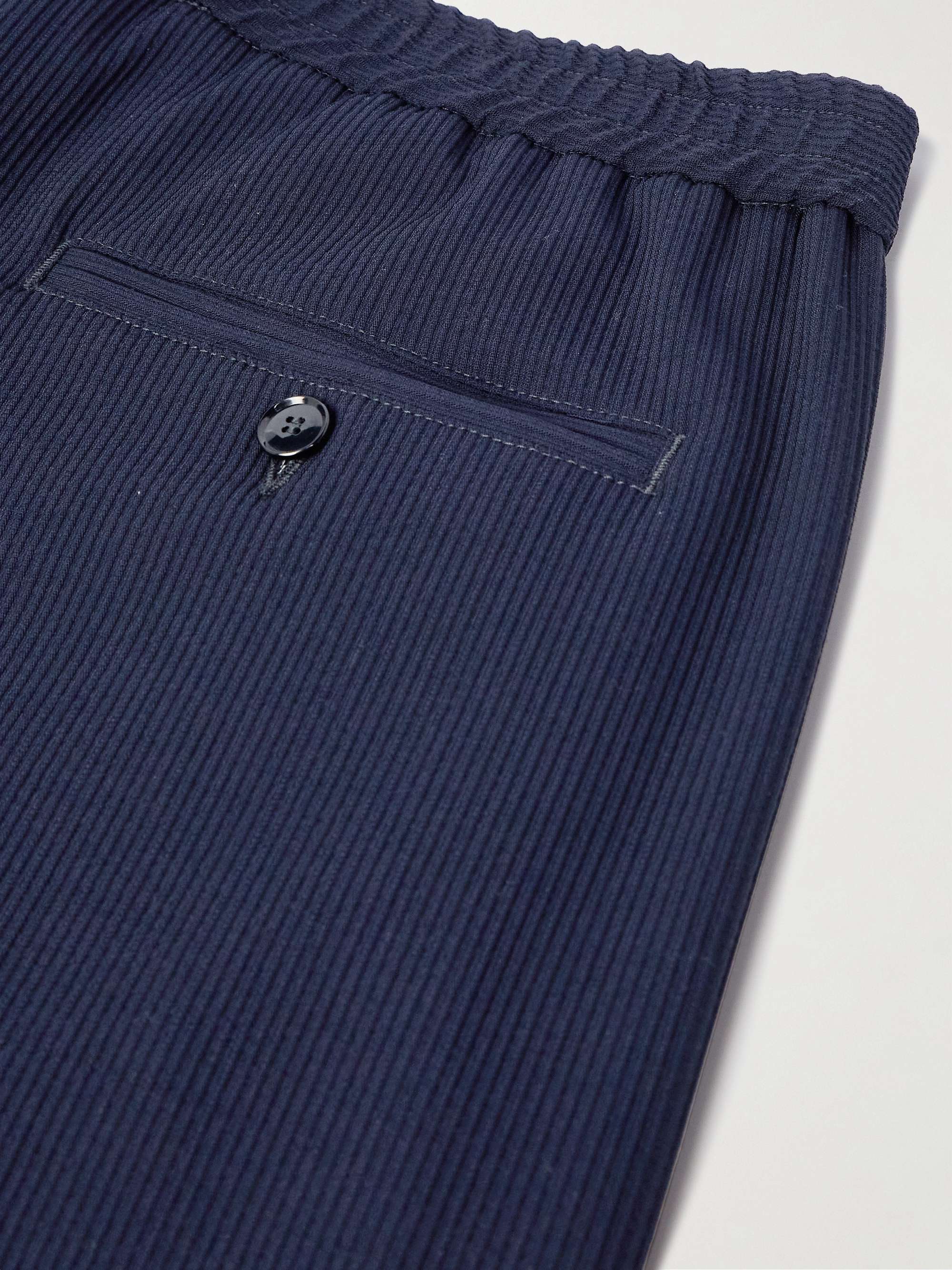 Riobarbo Straight-Leg Ribbed Virgin Wool-Blend Jersey Suit Trousers view