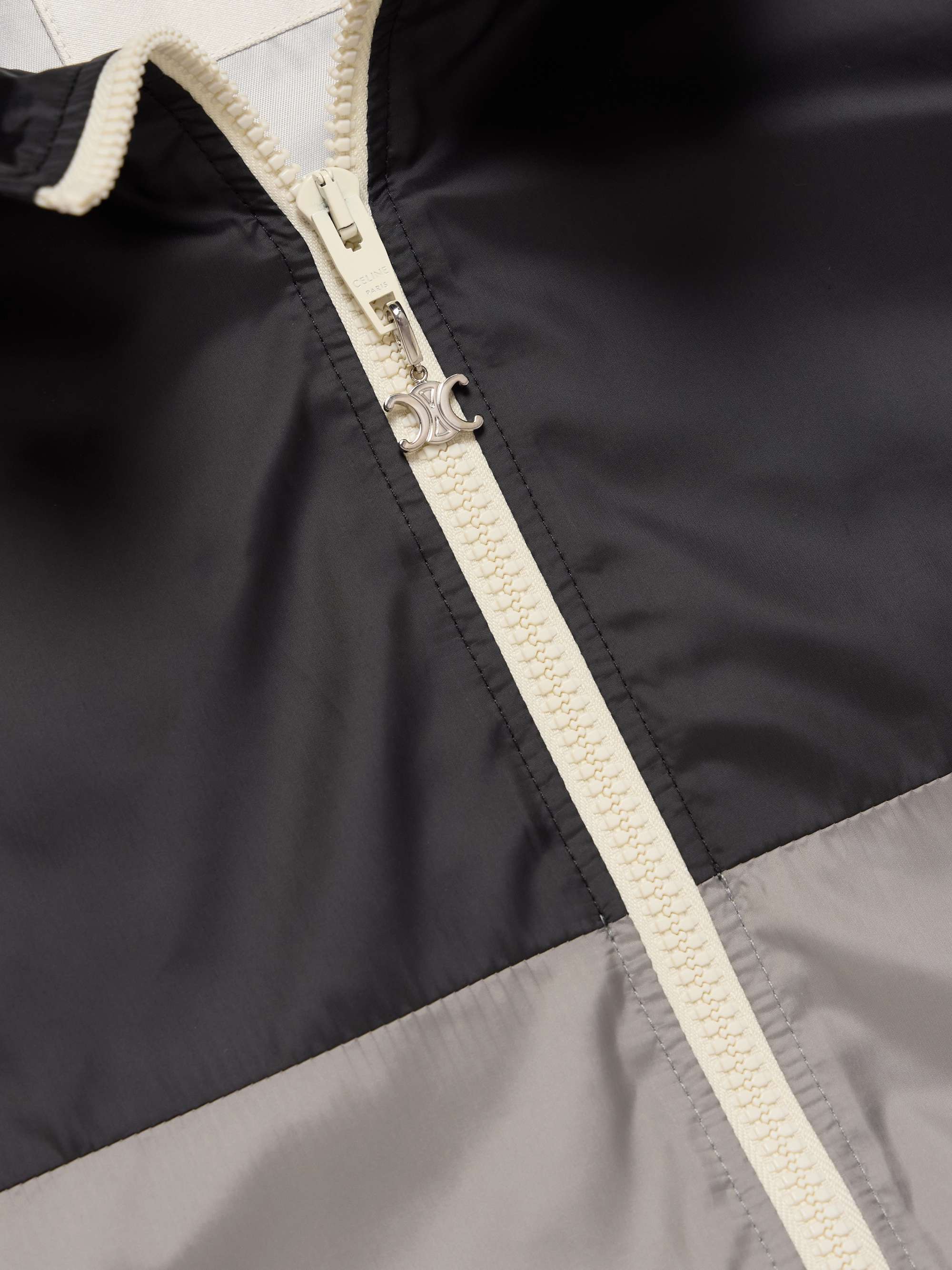 Logo-Print Mesh-Trimmed Colour-Block Nylon Track Jacket view