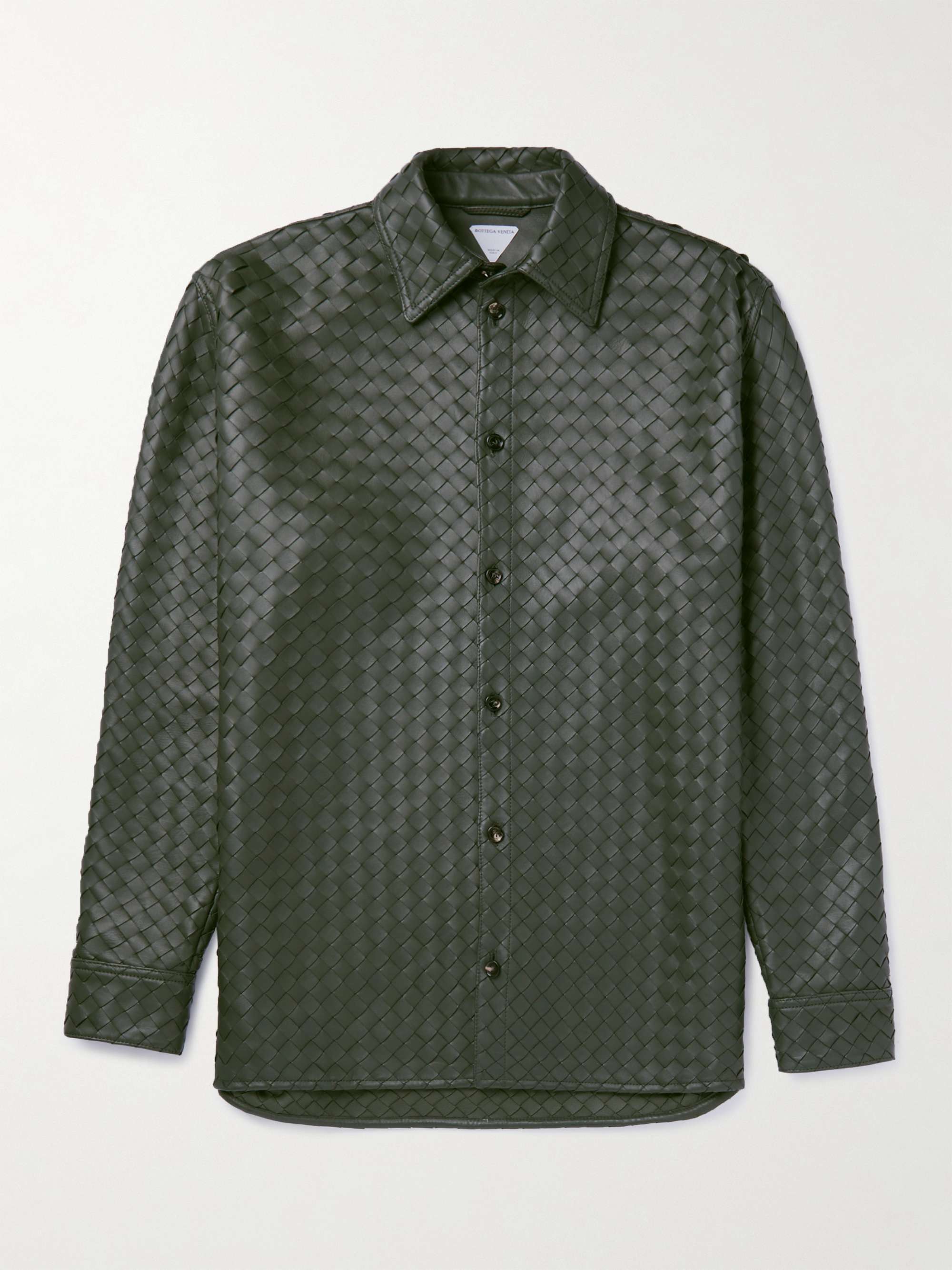 Intrecciato Leather Shirt view