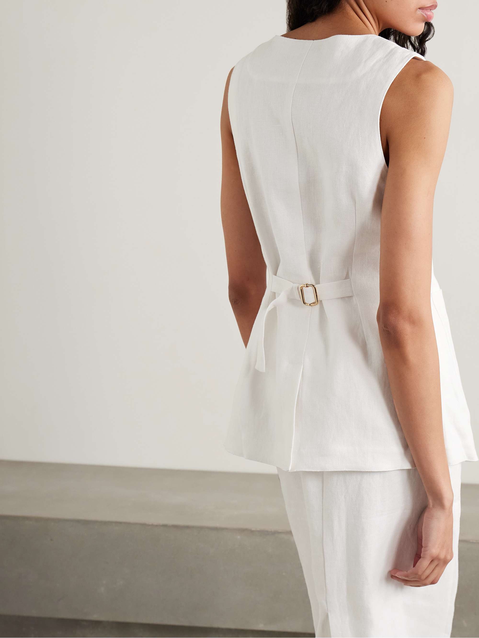 Emma linen vest view