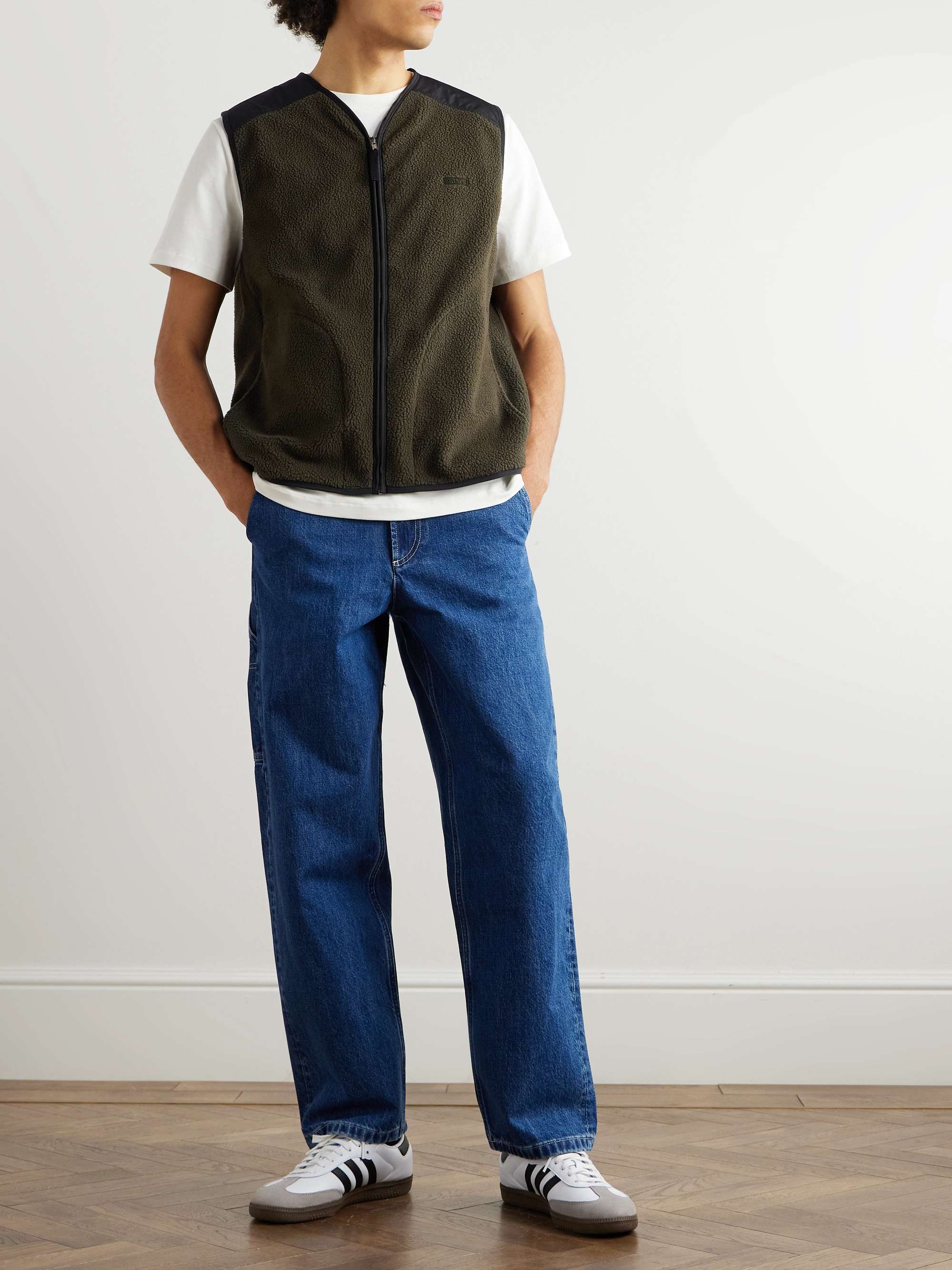Nate Ripstop-Trimmed Fleece Gilet view