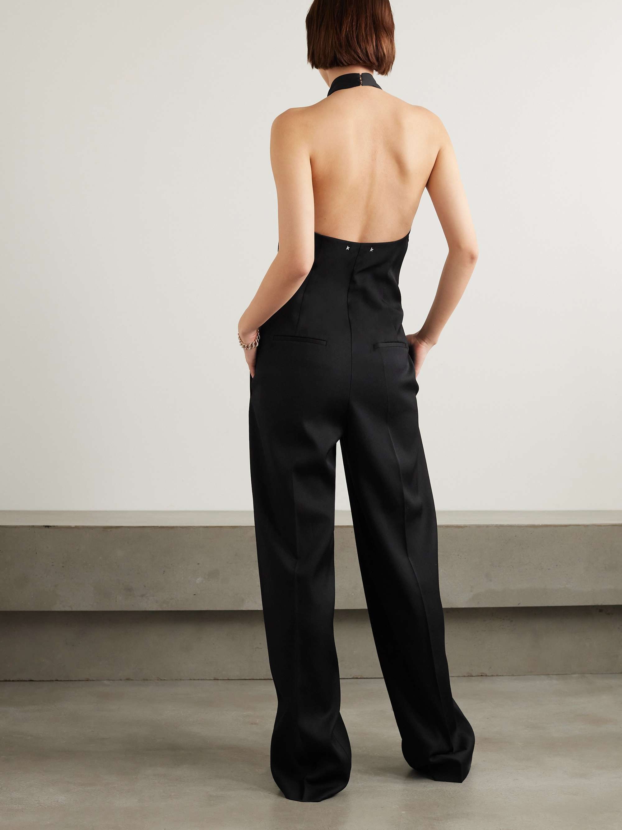 Journey cutout wool-gabardine halterneck jumpsuit view