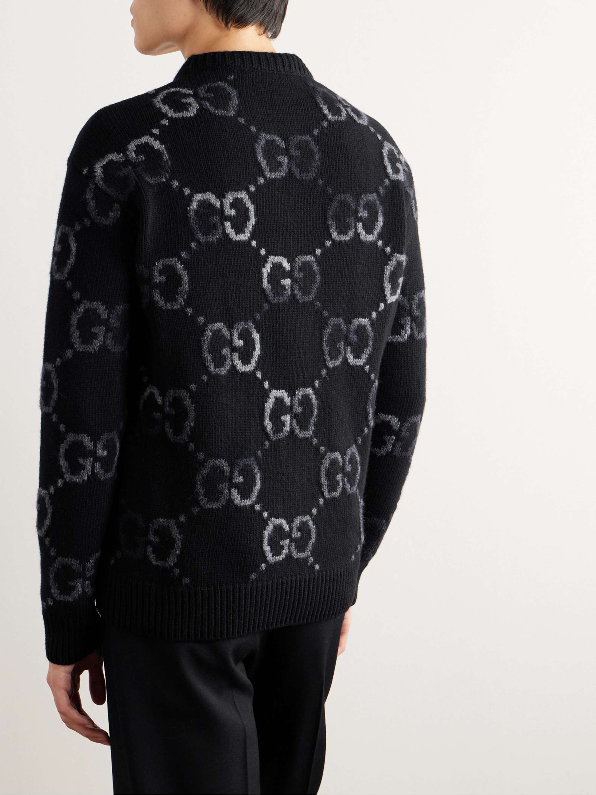 Logo-Jacquard Wool-Blend Sweater view