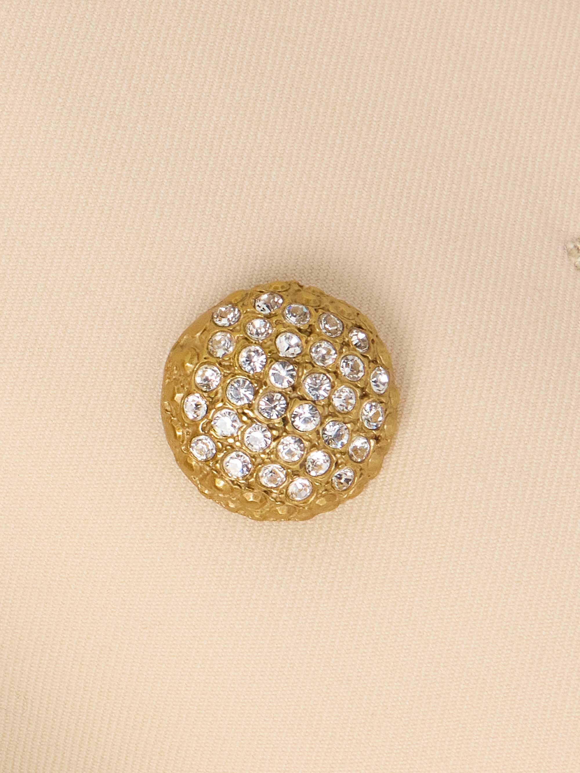 Crystal-embellished double-breasted virgin wool-twill blazer view