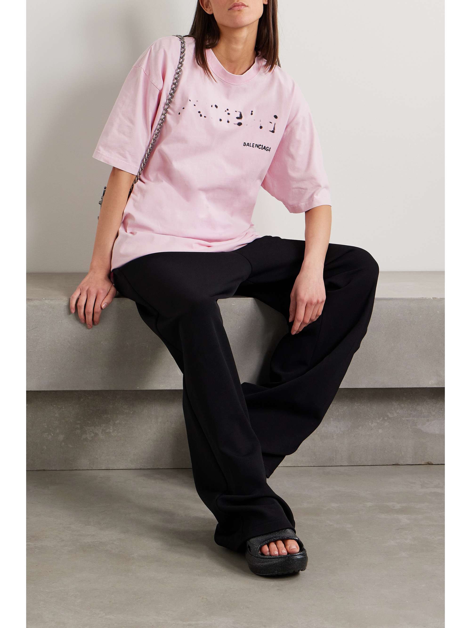 Oversized printed stretch-cotton jersey T-shirt view
