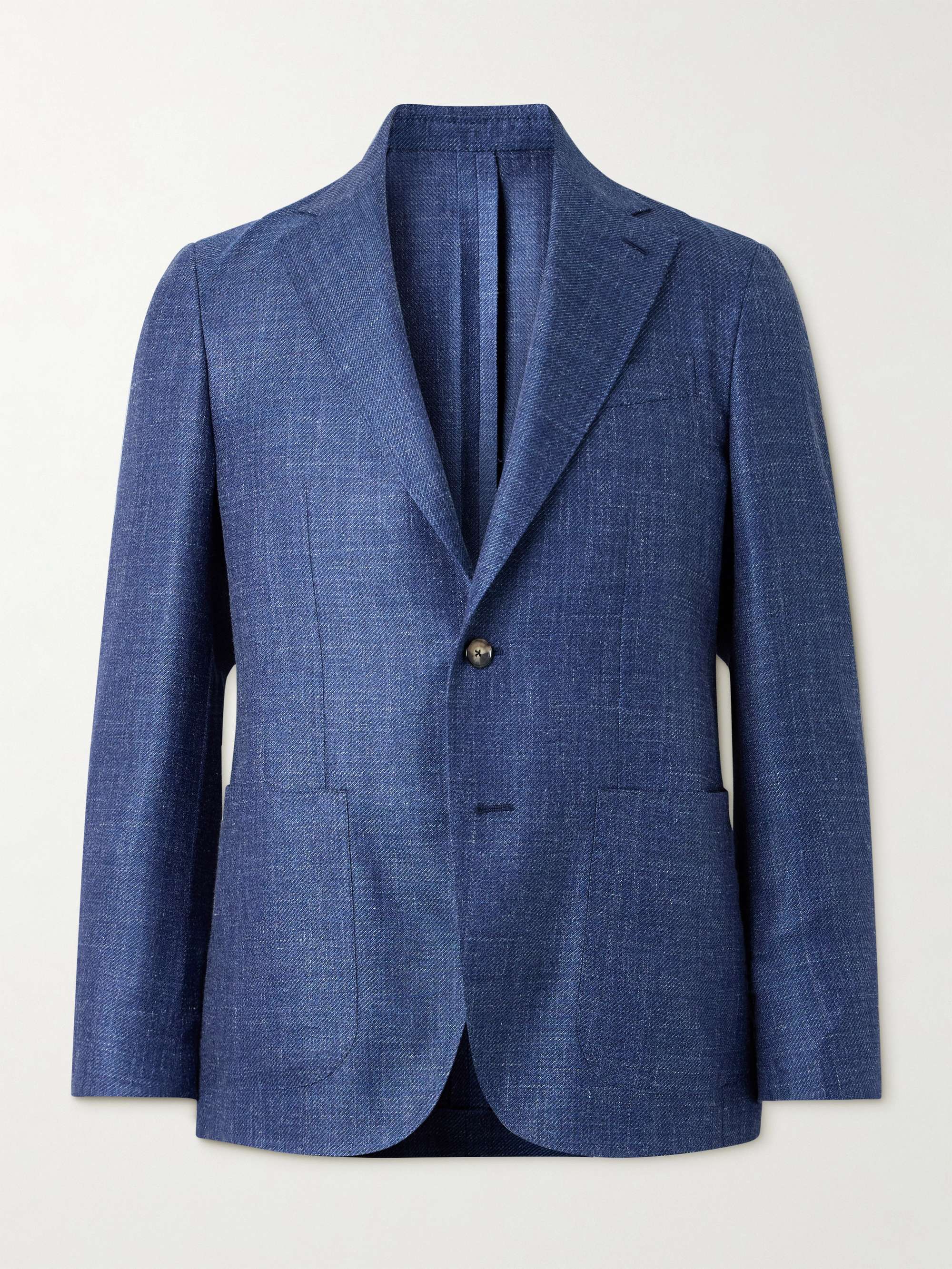 Wool, Silk and Linen-Blend Blazer view